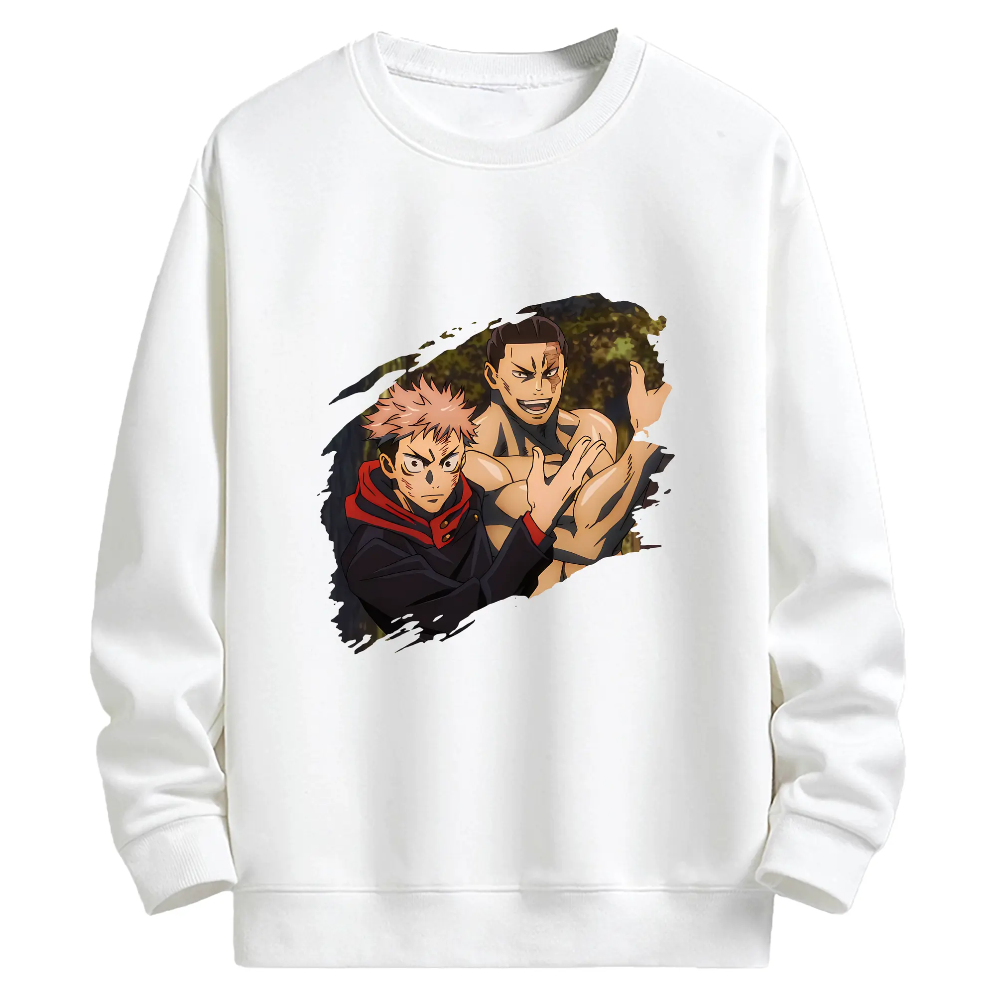 呪術廻戦 グッズ,東堂 葵 - 高品質 クルーネック スウェット ・ コットン59％ ポリエステル41％ ・ ユニセックス 長袖 トレーナー ・ カジュアル デイリー スポーツ 散歩用