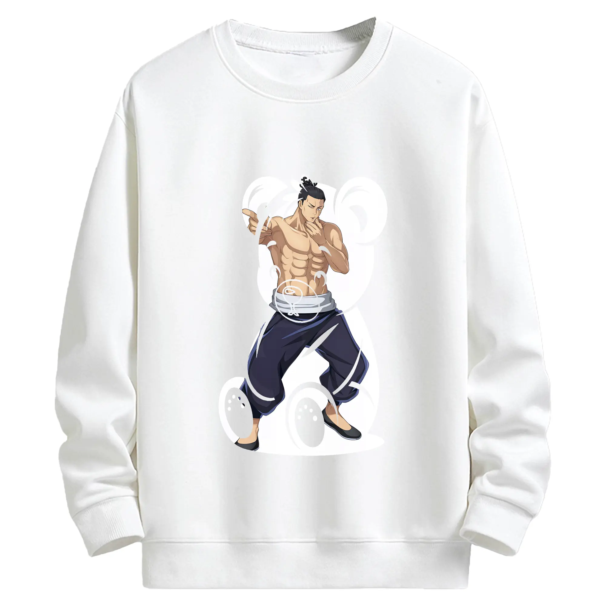 呪術廻戦 グッズ,東堂 葵 - 高品質 クルーネック スウェット ・ コットン59％ ポリエステル41％ ・ ユニセックス 長袖 トレーナー ・ カジュアル デイリー スポーツ 散歩用