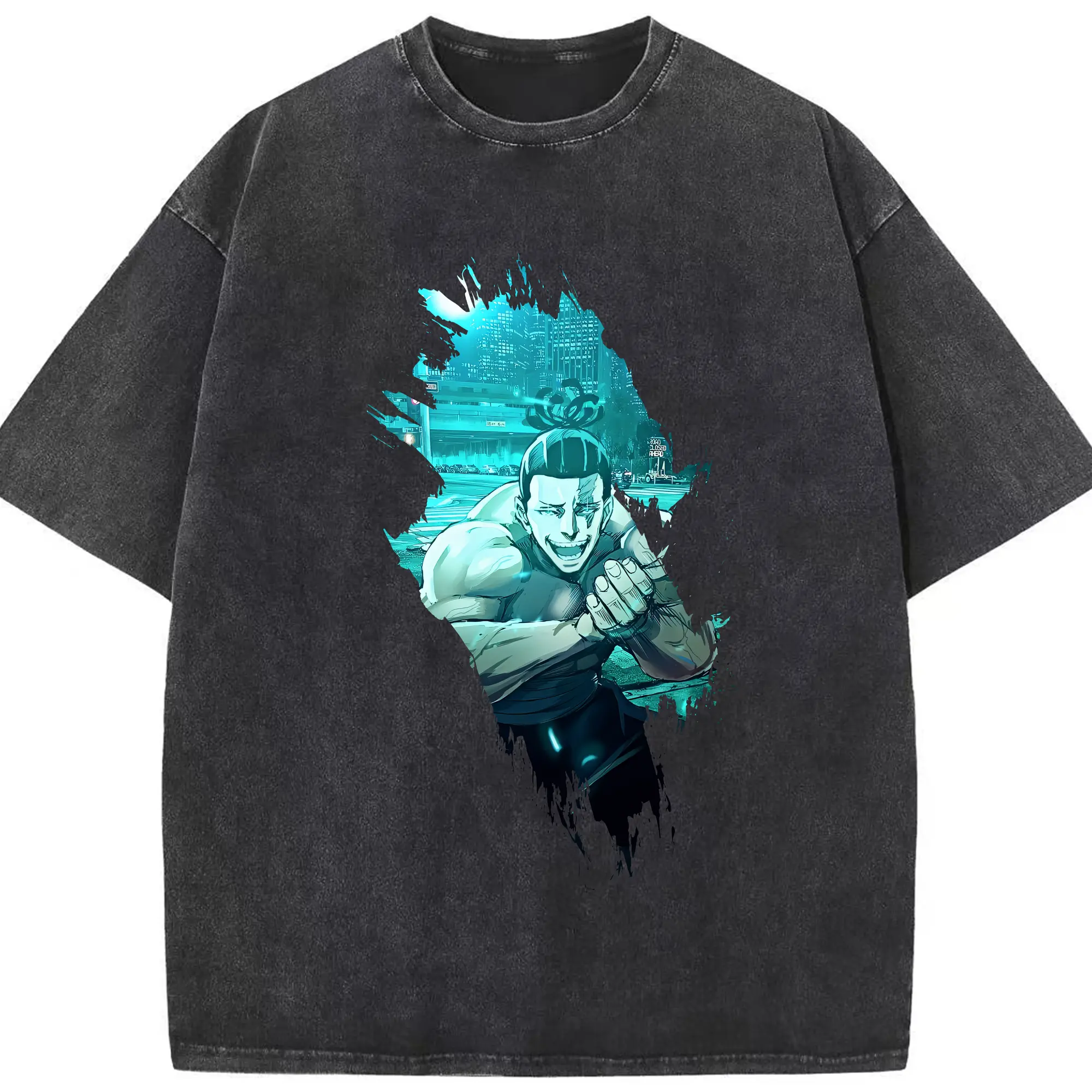 呪術廻戦 グッズ,東堂 葵 - 綿100％ ヴィンテージ風 半袖Tシャツ ・ フロントプリント ・ 柔らか肌触り ・ 通気性 快適 ・ スポーツ カジュアル 外出用