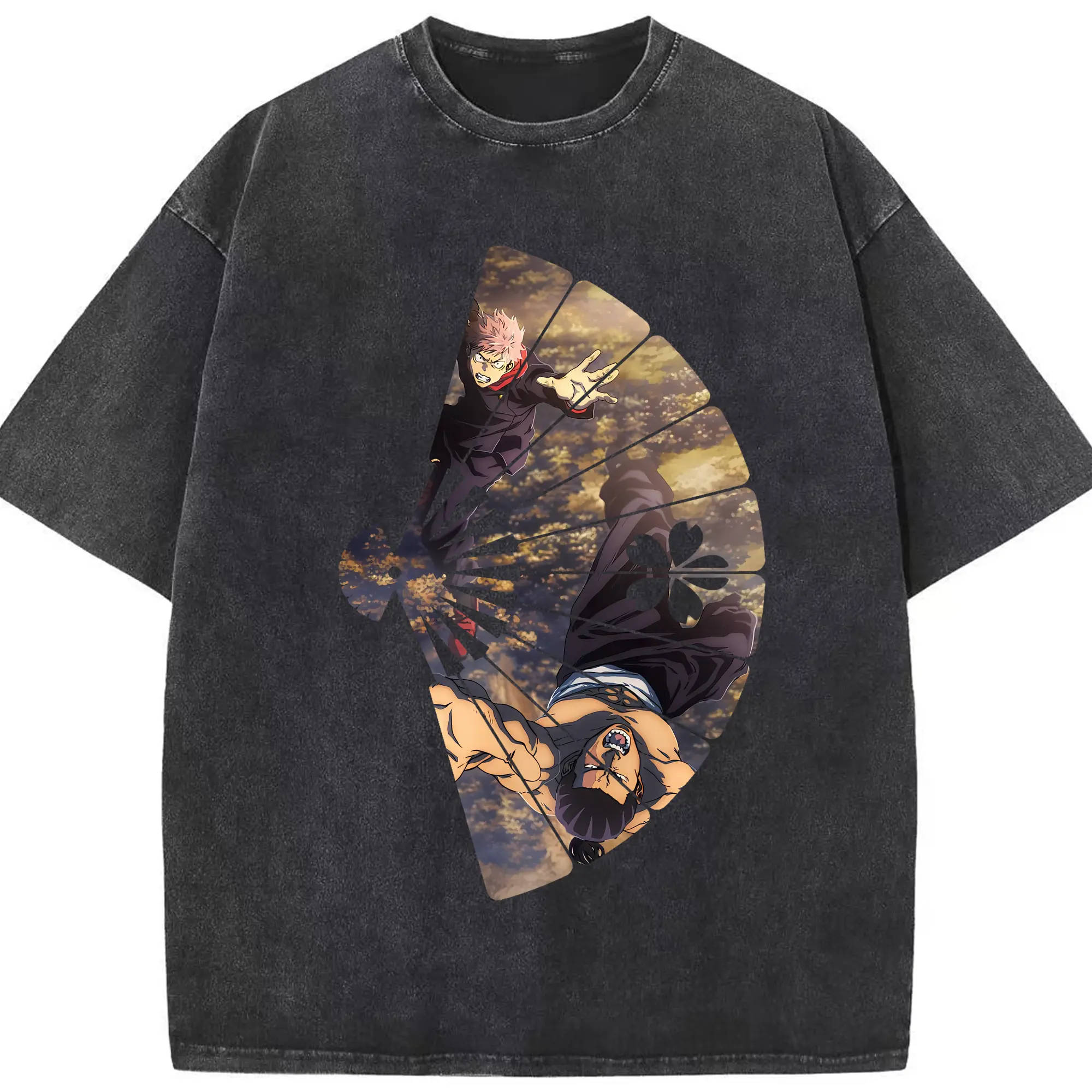 呪術廻戦 グッズ,東堂 葵 - 綿100％ ヴィンテージ風 半袖Tシャツ ・ フロントプリント ・ 柔らか肌触り ・ 通気性 快適 ・ スポーツ カジュアル 外出用