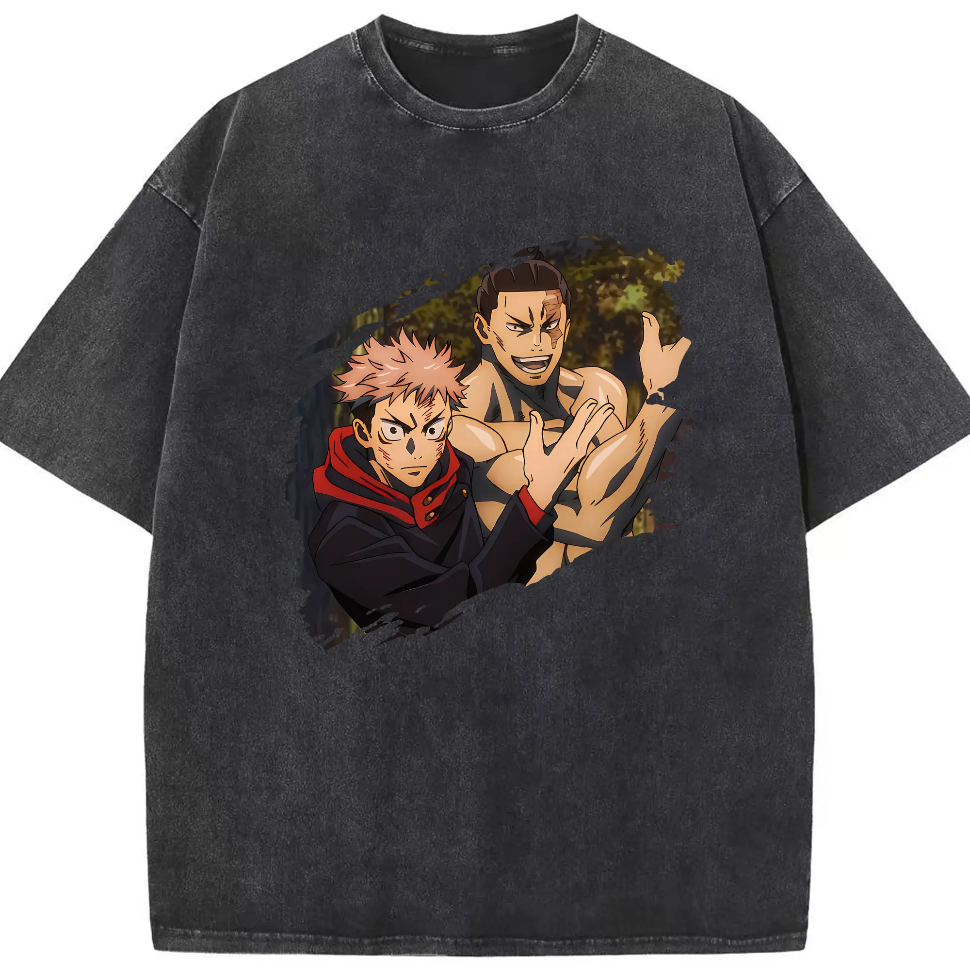 呪術廻戦 グッズ,東堂 葵 - 綿100％ ヴィンテージ風 半袖Tシャツ ・ フロントプリント ・ 柔らか肌触り ・ 通気性 快適 ・ スポーツ カジュアル 外出用