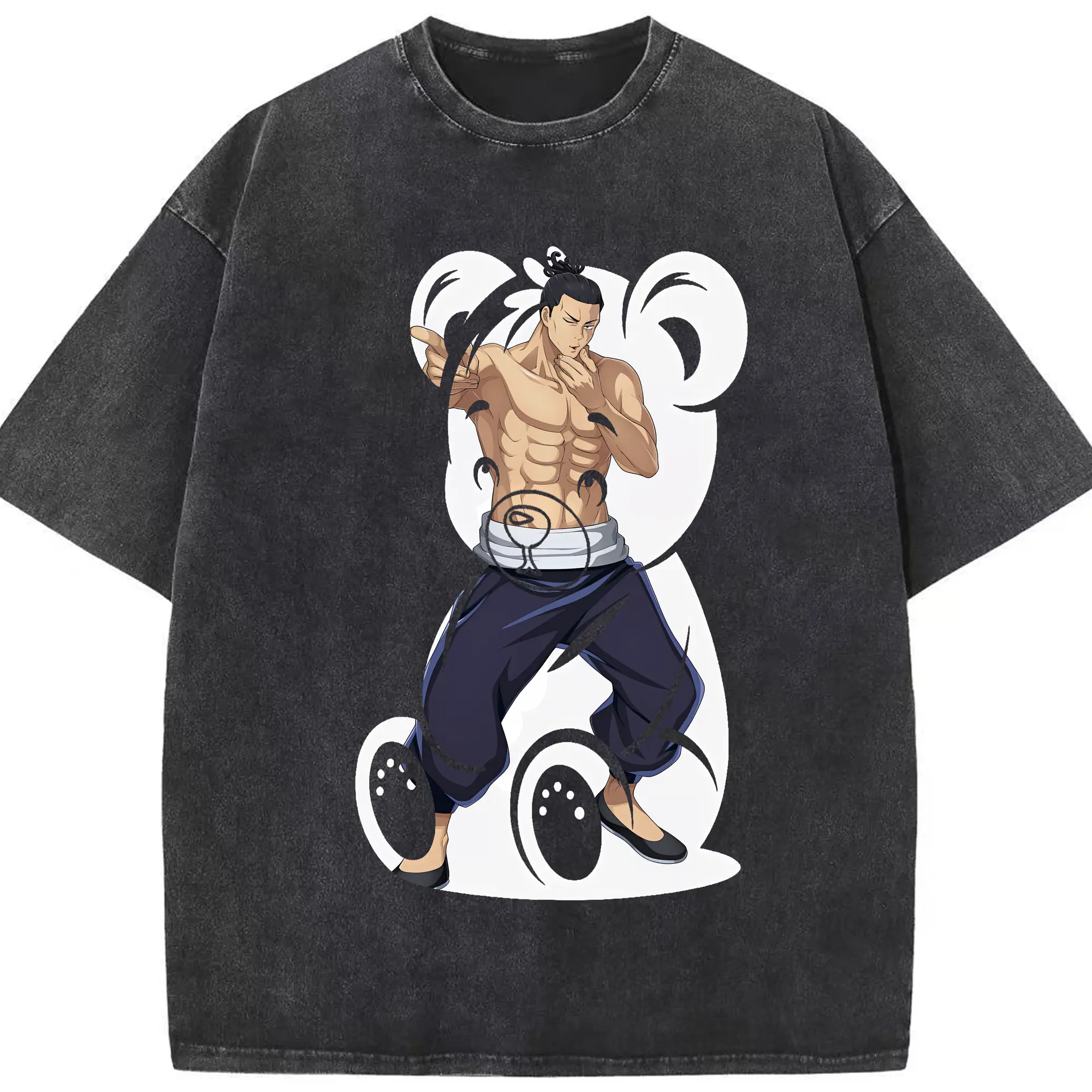 呪術廻戦 グッズ,東堂 葵 - 綿100％ ヴィンテージ風 半袖Tシャツ ・ フロントプリント ・ 柔らか肌触り ・ 通気性 快適 ・ スポーツ カジュアル 外出用