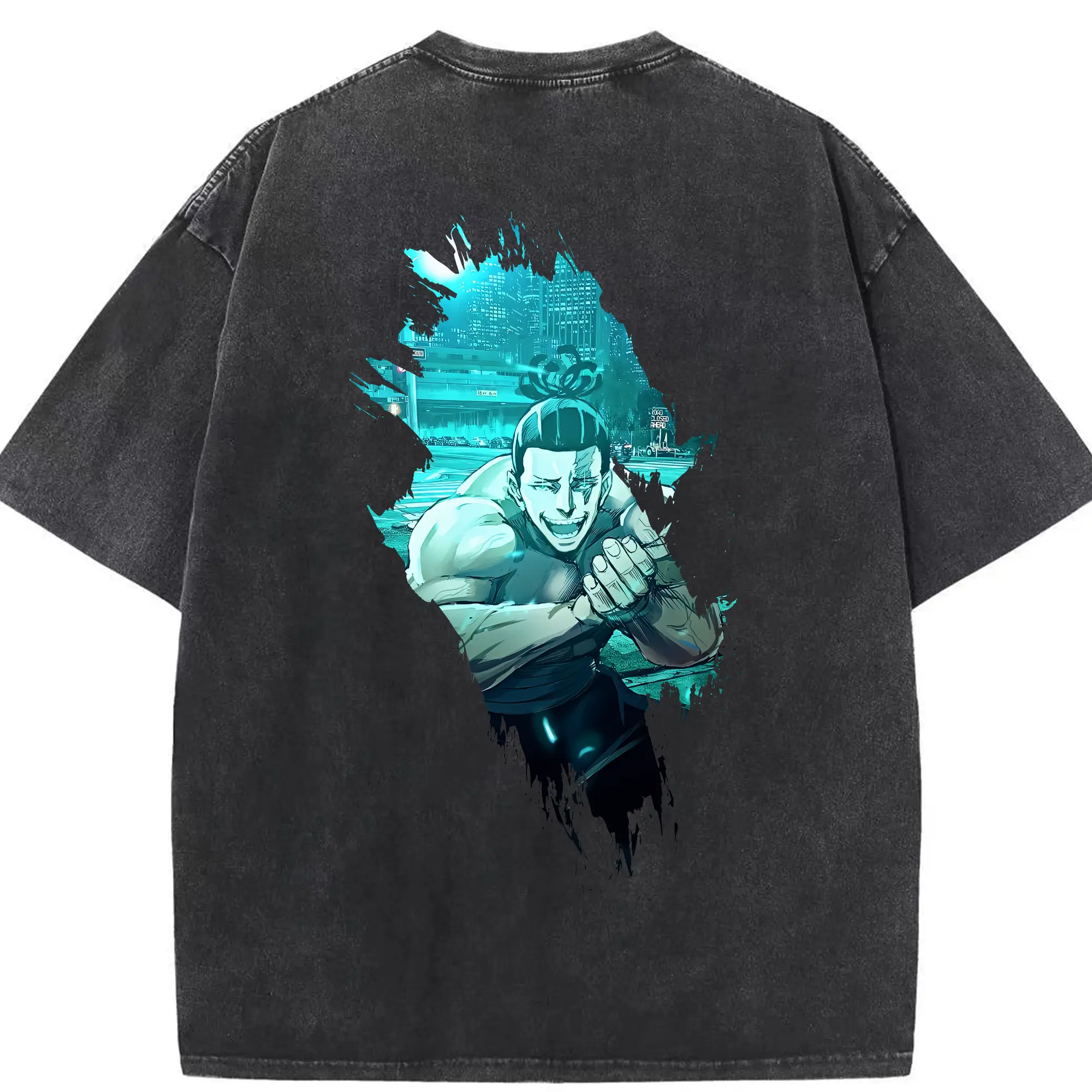 呪術廻戦 グッズ,東堂 葵 - 綿100％ ヴィンテージ風 半袖Tシャツ ・ 背面プリント ・ 柔らか肌触り ・ 通気性 快適 ・ スポーツ カジュアル 外出用