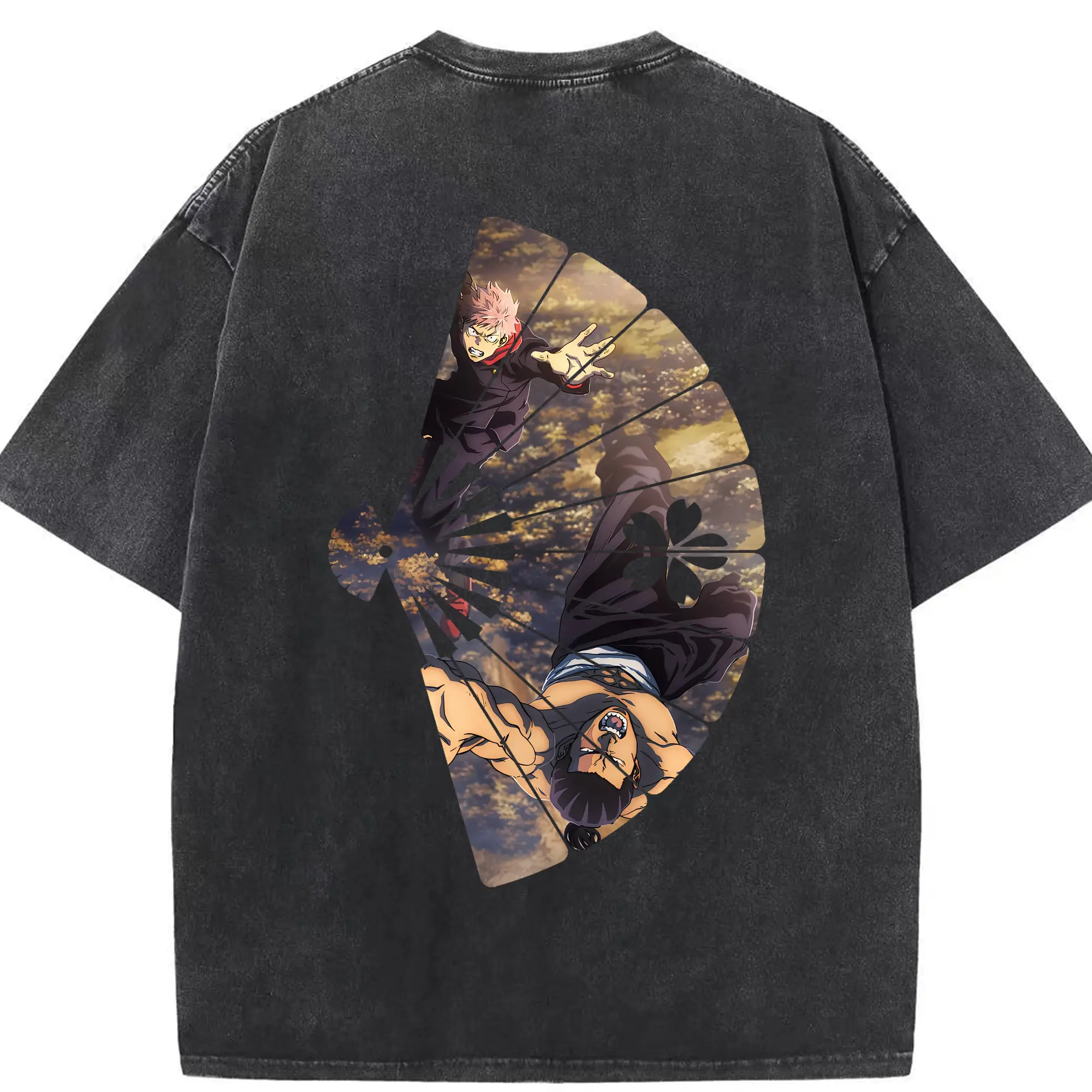 呪術廻戦 グッズ,東堂 葵 - 綿100％ ヴィンテージ風 半袖Tシャツ ・ 背面プリント ・ 柔らか肌触り ・ 通気性 快適 ・ スポーツ カジュアル 外出用