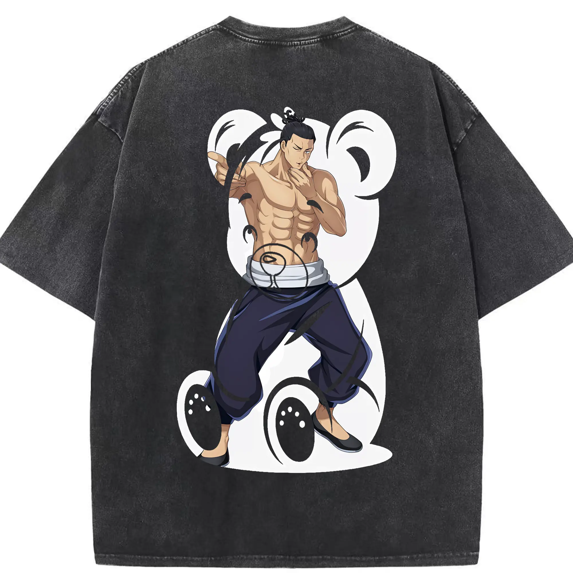 呪術廻戦 グッズ,東堂 葵 - 綿100％ ヴィンテージ風 半袖Tシャツ ・ 背面プリント ・ 柔らか肌触り ・ 通気性 快適 ・ スポーツ カジュアル 外出用