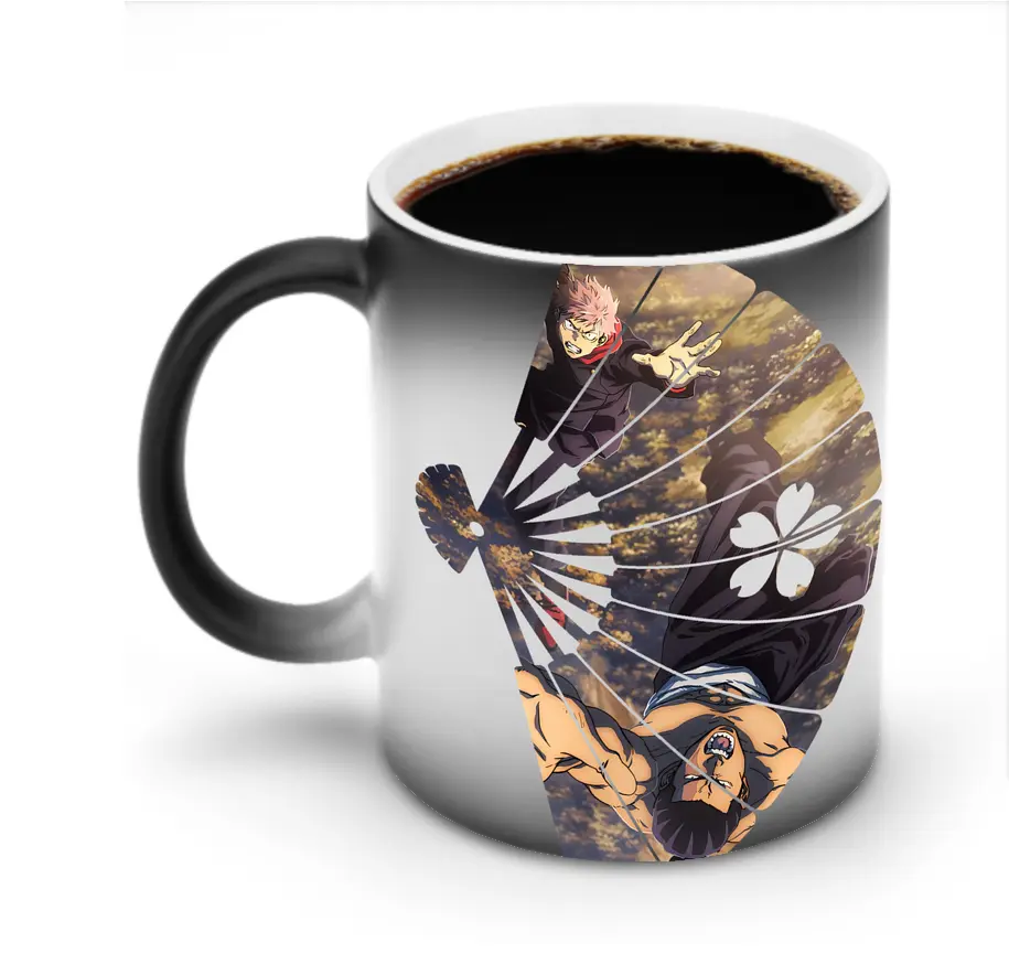 呪術廻戦 グッズ,東堂 葵 - 変色マグカップ ・ セラミック ・ 熱転写プリント ・ 耐久性 高品質 ・ ギフト・自宅用 コーヒー お茶
