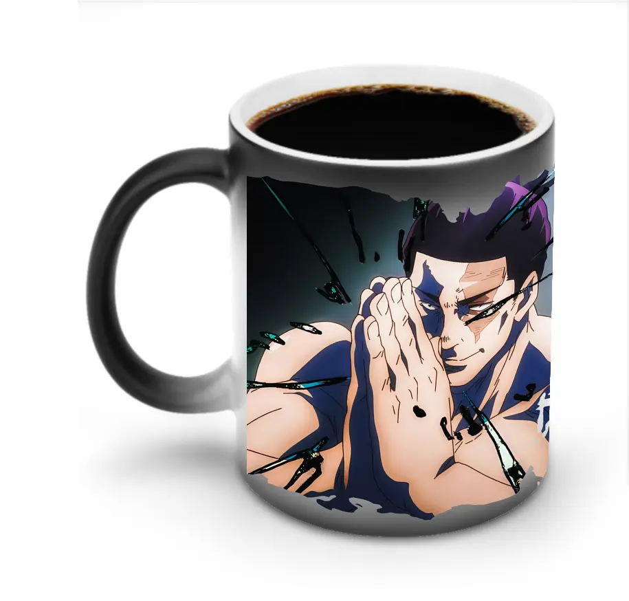 呪術廻戦 グッズ,東堂 葵 - 変色マグカップ ・ セラミック ・ 熱転写プリント ・ 耐久性 高品質 ・ ギフト・自宅用 コーヒー お茶