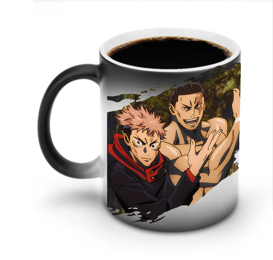 呪術廻戦 グッズ,東堂 葵 - 変色マグカップ ・ セラミック ・ 熱転写プリント ・ 耐久性 高品質 ・ ギフト・自宅用 コーヒー お茶