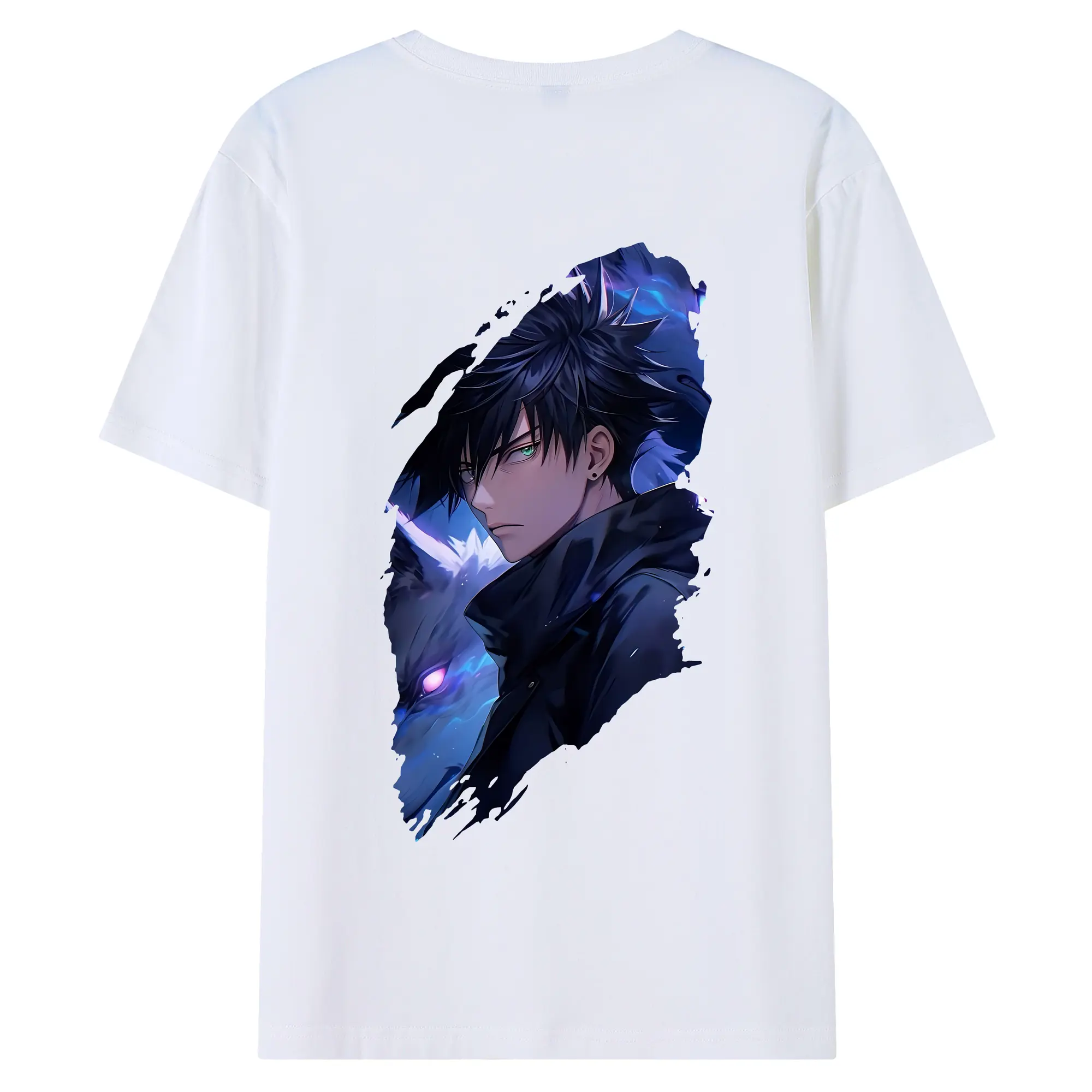 呪術廻戦 グッズ,伏黒 恵 - 綿100％ 半袖Tシャツ ・ バックプリント ・ 快適 通気性 ・ 日常使い 散歩 スポーツ用