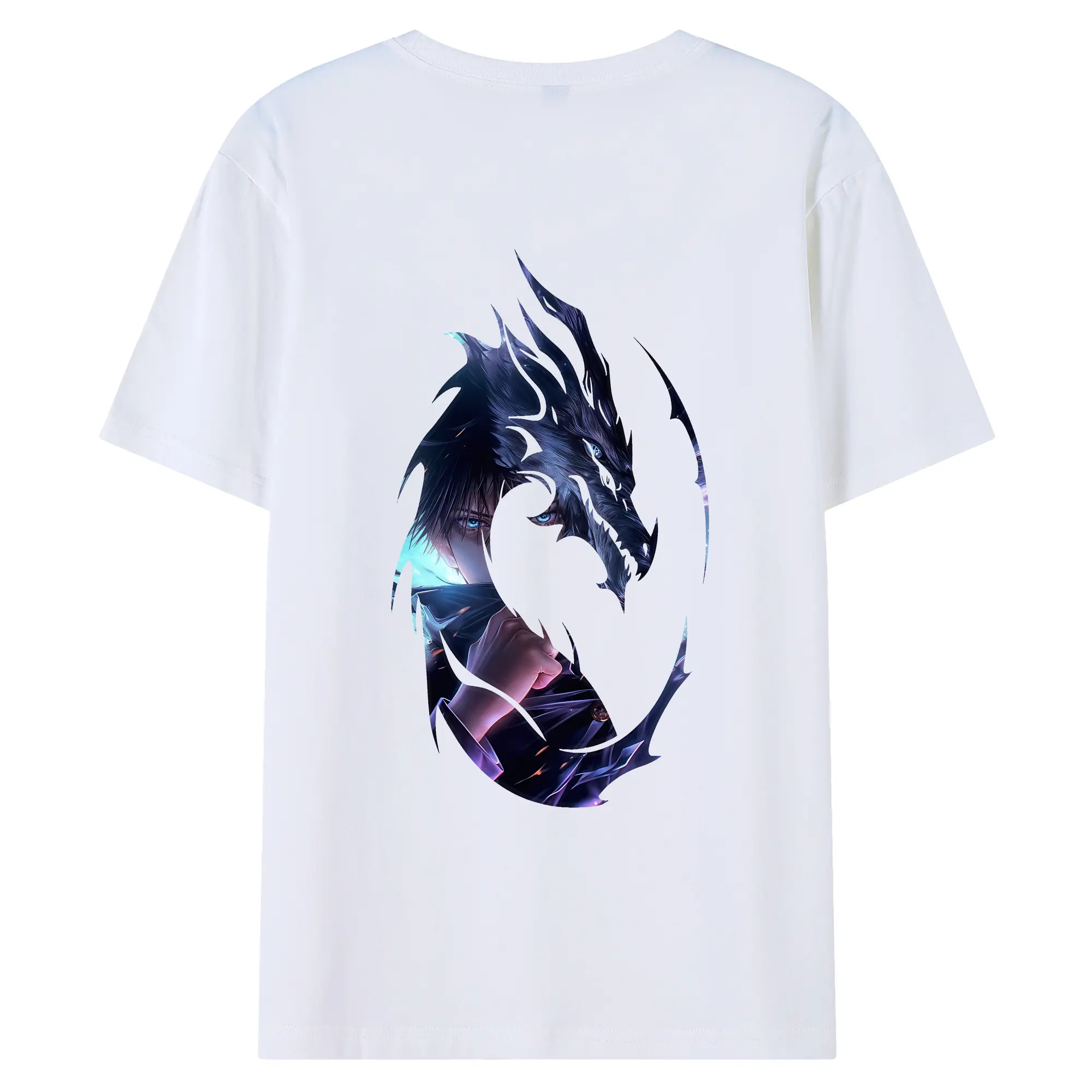 呪術廻戦 グッズ,伏黒 恵 - 綿100％ 半袖Tシャツ ・ バックプリント ・ 快適 通気性 ・ 日常使い 散歩 スポーツ用