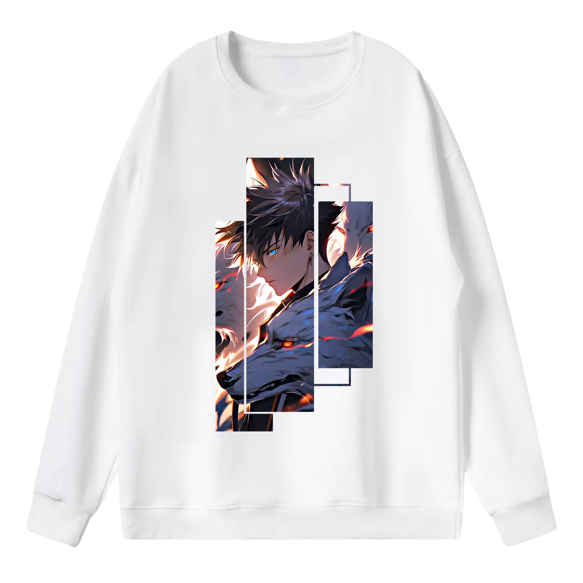 呪術廻戦 グッズ,伏黒 恵 - 薄手 クルーネック スウェット 裏毛260g · ポリエステル 春秋向け カジュアル 男女兼用 · トレーナー デイリー スポーツ 散歩に最適