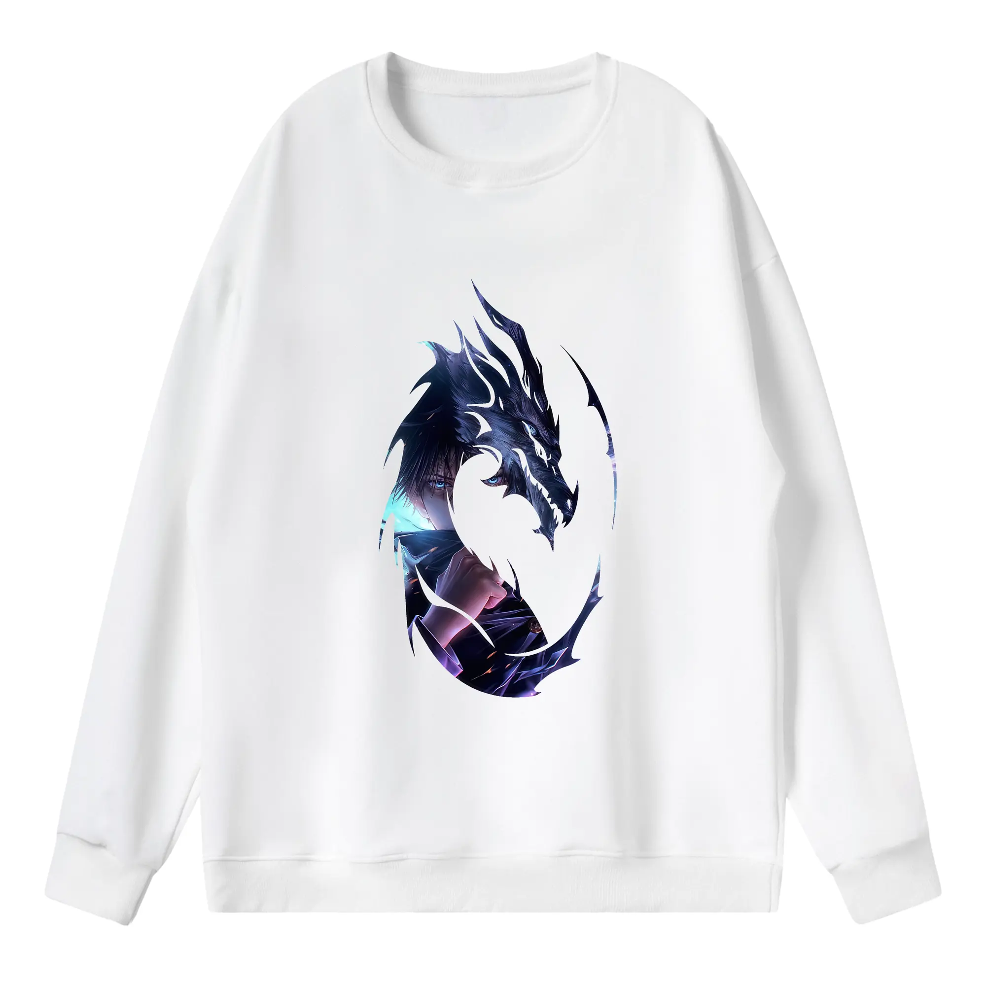 呪術廻戦 グッズ,伏黒 恵 - 薄手 クルーネック スウェット 裏毛260g · ポリエステル 春秋向け カジュアル 男女兼用 · トレーナー デイリー スポーツ 散歩に最適