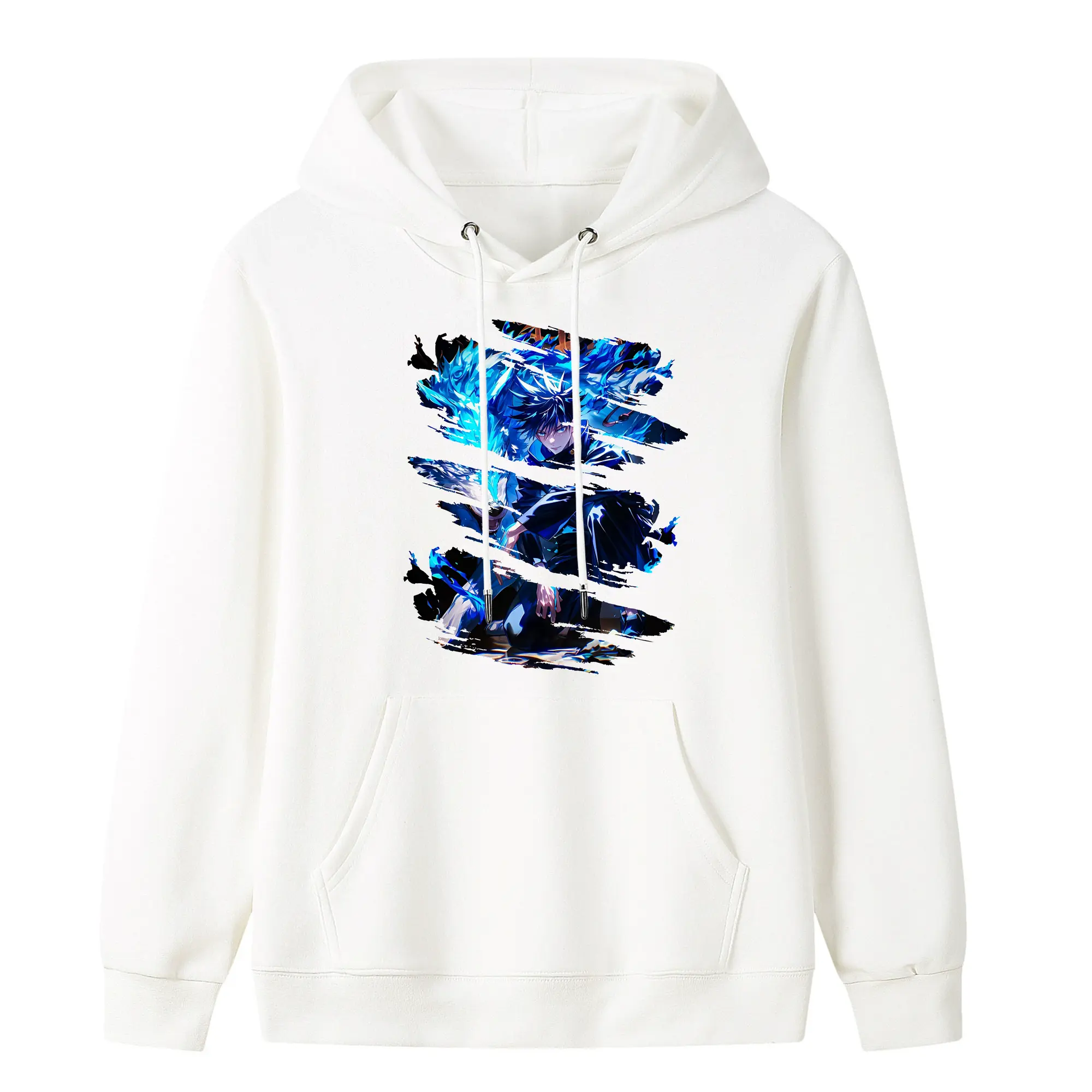 呪術廻戦 グッズ,伏黒 恵 - キッズ フード付きパーカー ・ フロントプリント ・ ポリエステル100％ ・ 快適 通学 スポーツ 日常使い お散歩用