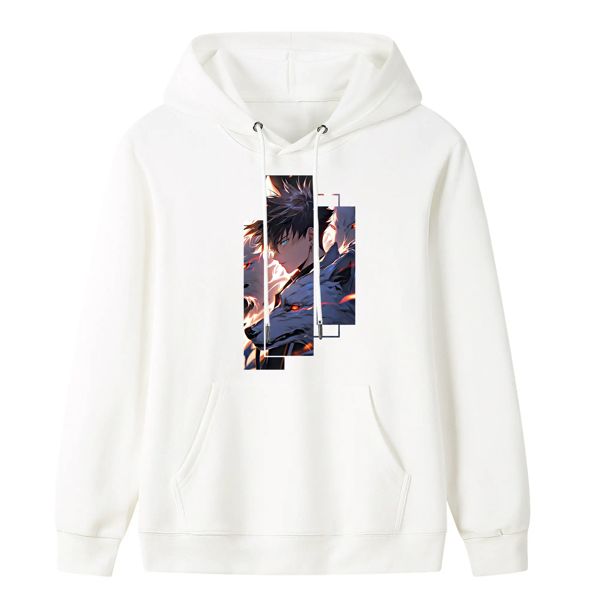 呪術廻戦 グッズ,伏黒 恵 - キッズ フード付きパーカー ・ フロントプリント ・ ポリエステル100％ ・ 快適 通学 スポーツ 日常使い お散歩用