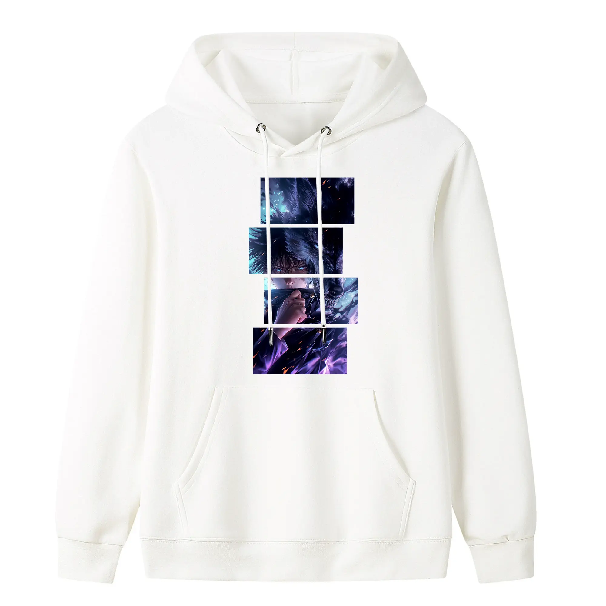 呪術廻戦 グッズ,伏黒 恵 - キッズ フード付きパーカー ・ フロントプリント ・ ポリエステル100％ ・ 快適 通学 スポーツ 日常使い お散歩用