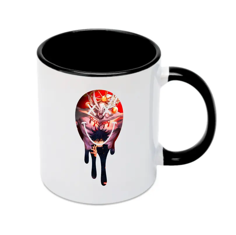 呪術廻戦 グッズ,伏黒 恵 - カラフルマグカップ ・ 陶器 ・ 熱転写プリント ・ 鮮やかデザイン ・ 耐久性 高品質 ・ コーヒー お茶 ギフト用