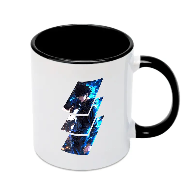 呪術廻戦 グッズ,伏黒 恵 - カラフルマグカップ ・ 陶器 ・ 熱転写プリント ・ 鮮やかデザイン ・ 耐久性 高品質 ・ コーヒー お茶 ギフト用