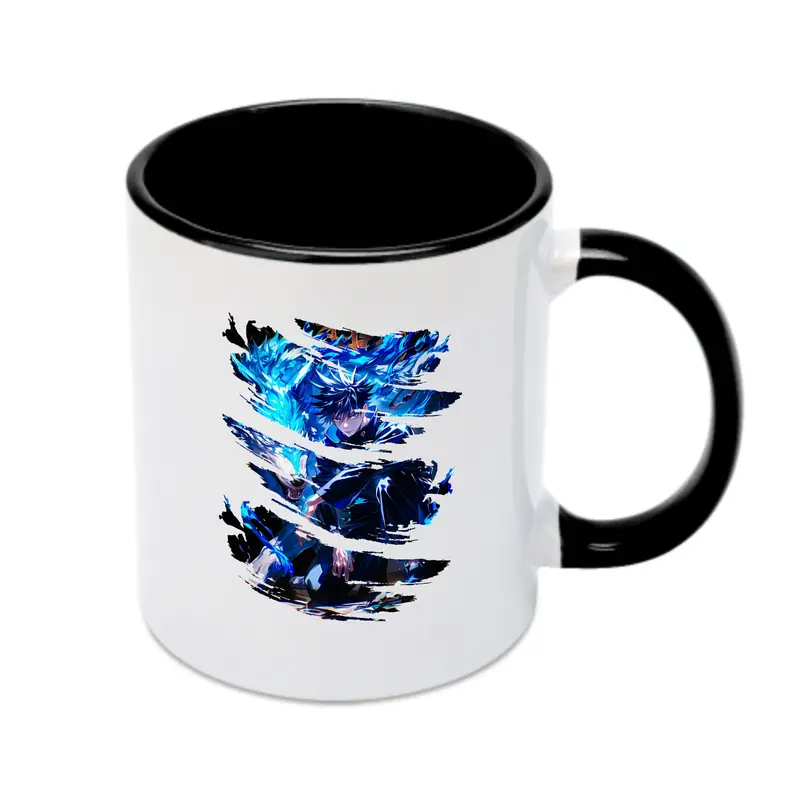 呪術廻戦 グッズ,伏黒 恵 - カラフルマグカップ ・ 陶器 ・ 熱転写プリント ・ 鮮やかデザイン ・ 耐久性 高品質 ・ コーヒー お茶 ギフト用