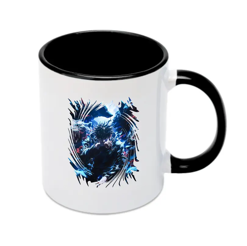 呪術廻戦 グッズ,伏黒 恵 - カラフルマグカップ ・ 陶器 ・ 熱転写プリント ・ 鮮やかデザイン ・ 耐久性 高品質 ・ コーヒー お茶 ギフト用