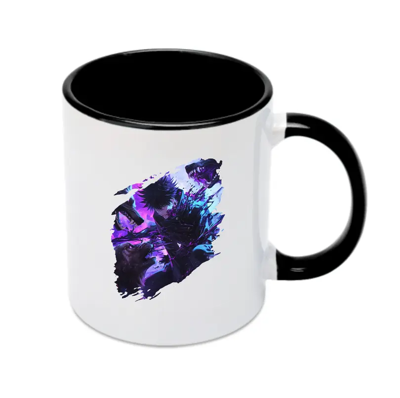 呪術廻戦 グッズ,伏黒 恵 - カラフルマグカップ ・ 陶器 ・ 熱転写プリント ・ 鮮やかデザイン ・ 耐久性 高品質 ・ コーヒー お茶 ギフト用