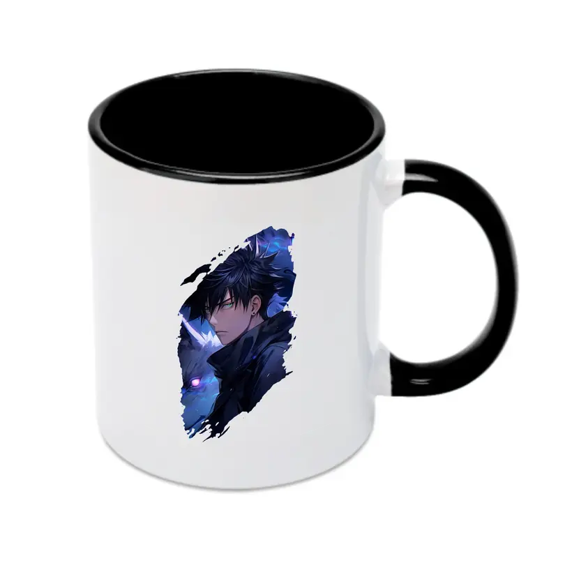 呪術廻戦 グッズ,伏黒 恵 - カラフルマグカップ ・ 陶器 ・ 熱転写プリント ・ 鮮やかデザイン ・ 耐久性 高品質 ・ コーヒー お茶 ギフト用
