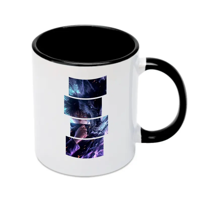 呪術廻戦 グッズ,伏黒 恵 - カラフルマグカップ ・ 陶器 ・ 熱転写プリント ・ 鮮やかデザイン ・ 耐久性 高品質 ・ コーヒー お茶 ギフト用