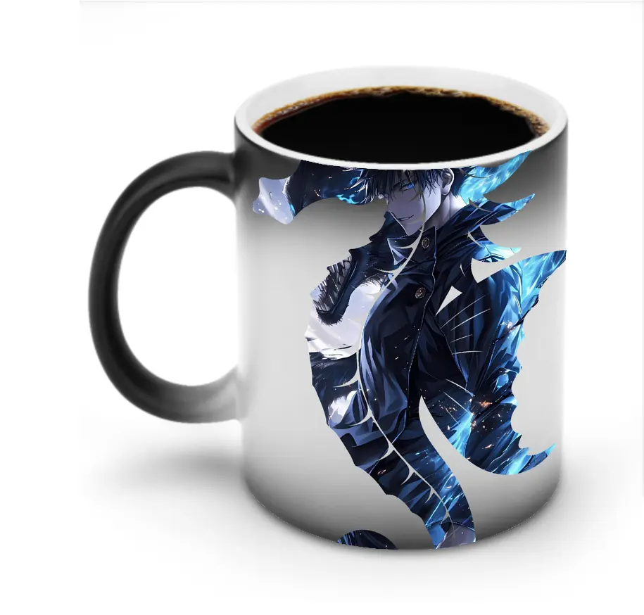 呪術廻戦 グッズ,伏黒 恵 - 変色マグカップ ・ セラミック ・ 熱転写プリント ・ 耐久性 高品質 ・ ギフト・自宅用 コーヒー お茶