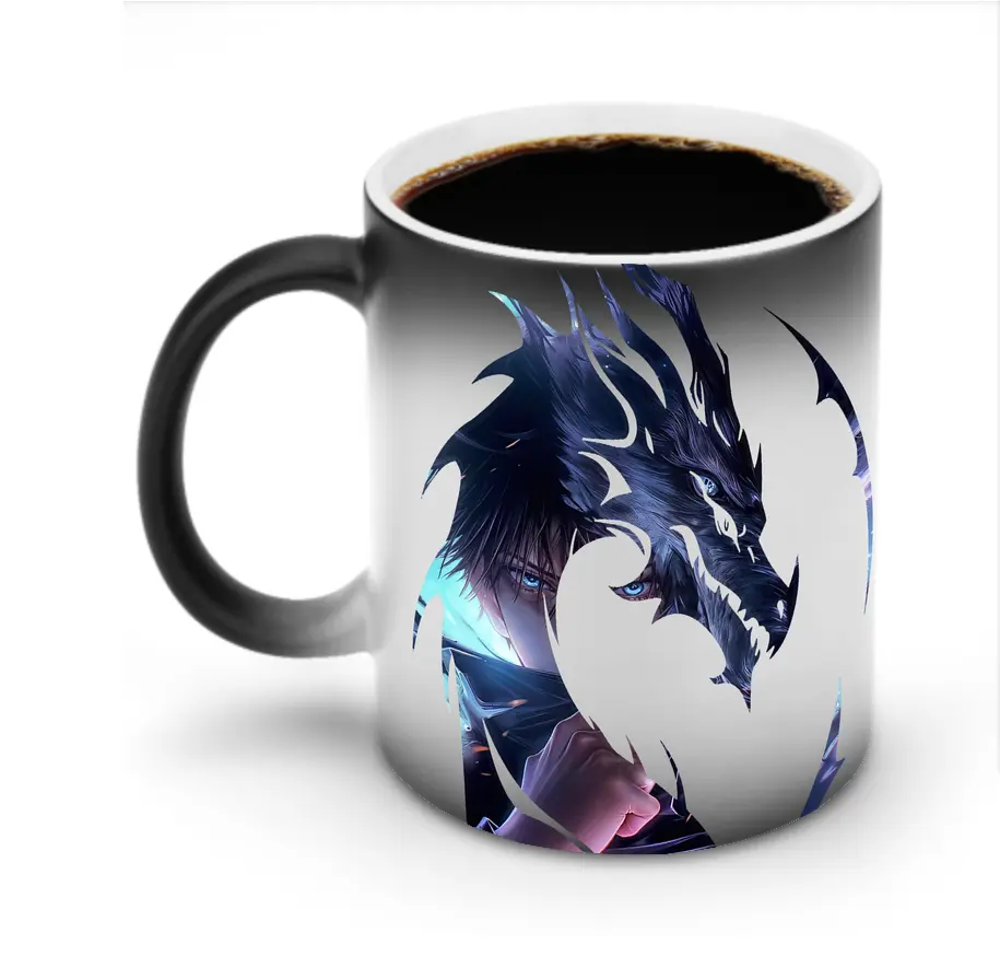 呪術廻戦 グッズ,伏黒 恵 - 変色マグカップ ・ セラミック ・ 熱転写プリント ・ 耐久性 高品質 ・ ギフト・自宅用 コーヒー お茶
