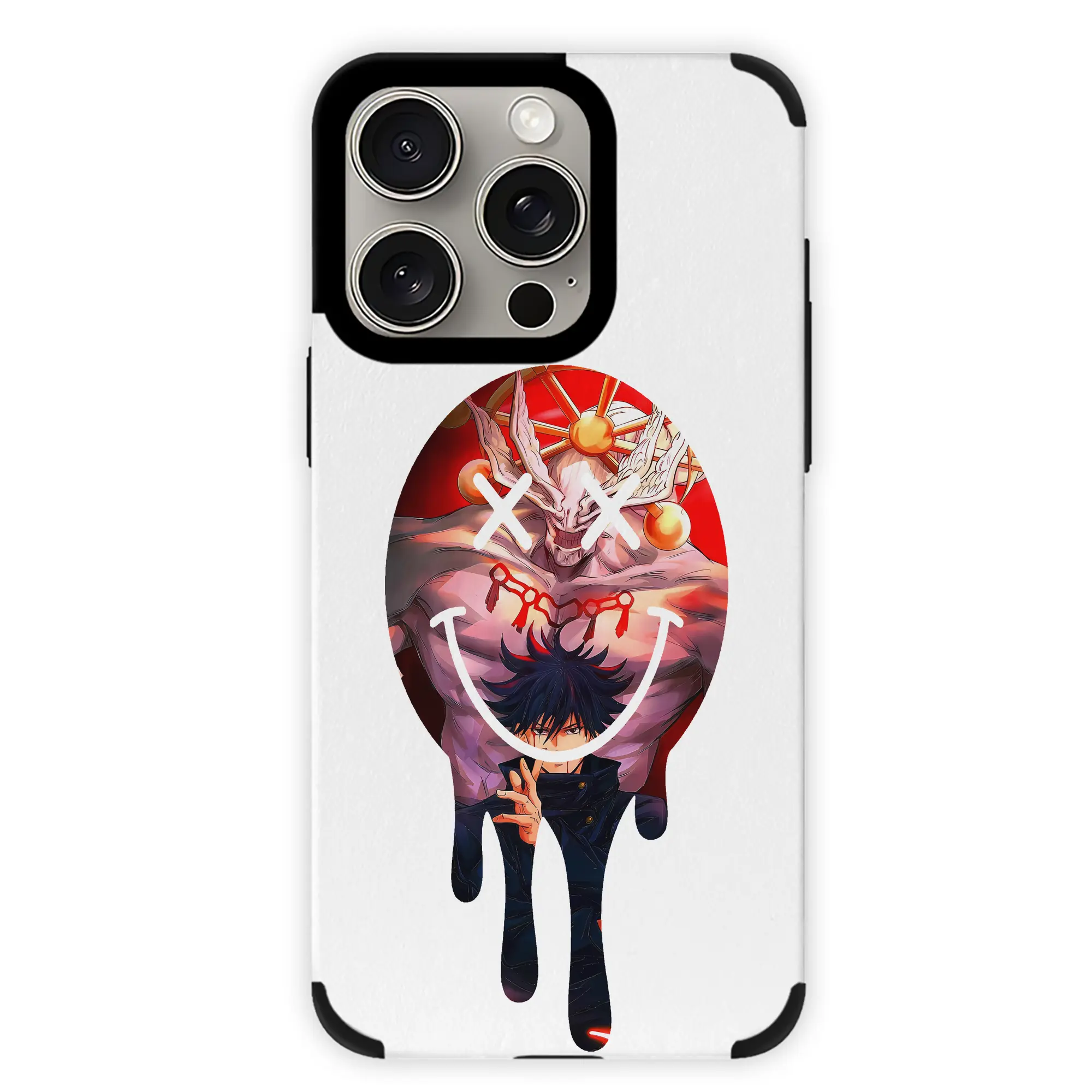 呪術廻戦 グッズ,伏黒 恵 - IPhone15ProMax対応 ・ PUレザースマホケース ・ 耐衝撃 ・ 黄変防止 ・ 360度全面保護 ・ 柔らか手触り ・ 3D立体ボタン