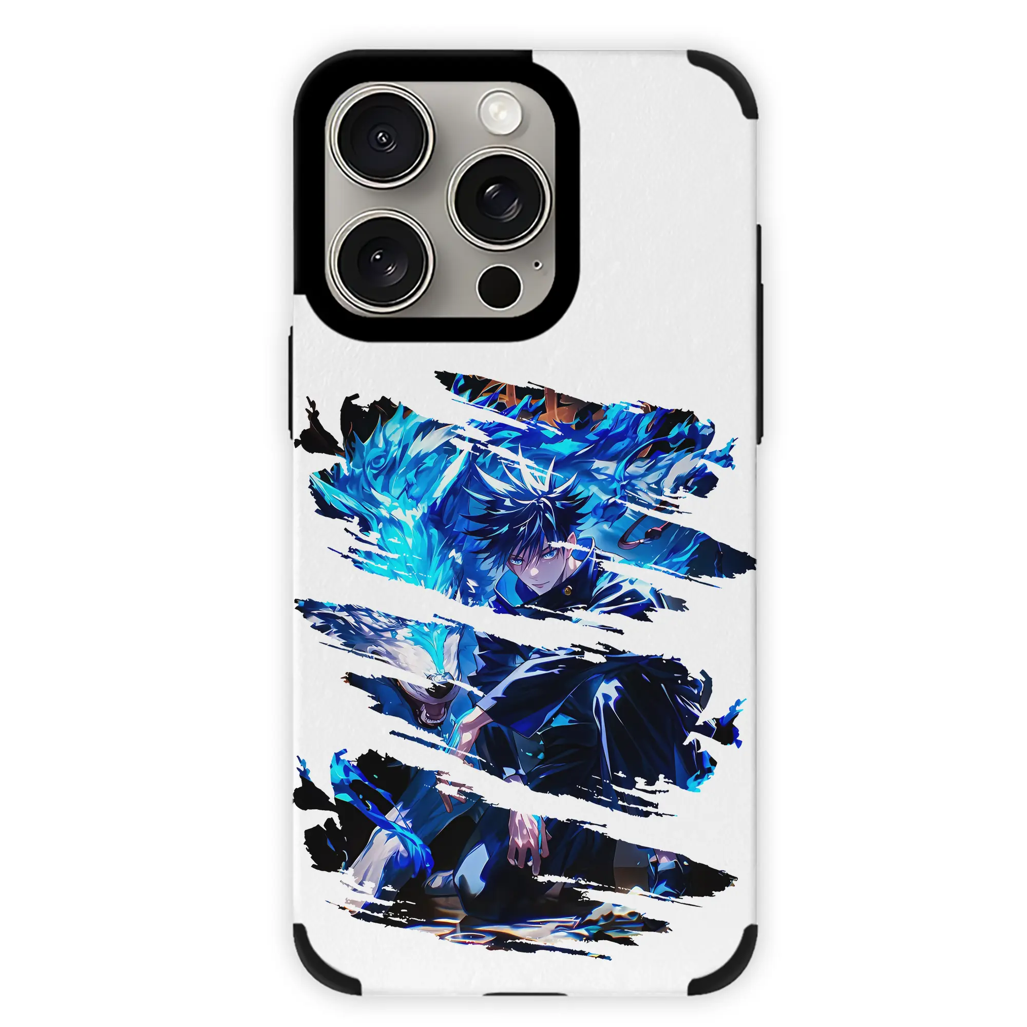 呪術廻戦 グッズ,伏黒 恵 - IPhone15ProMax対応 ・ PUレザースマホケース ・ 耐衝撃 ・ 黄変防止 ・ 360度全面保護 ・ 柔らか手触り ・ 3D立体ボタン