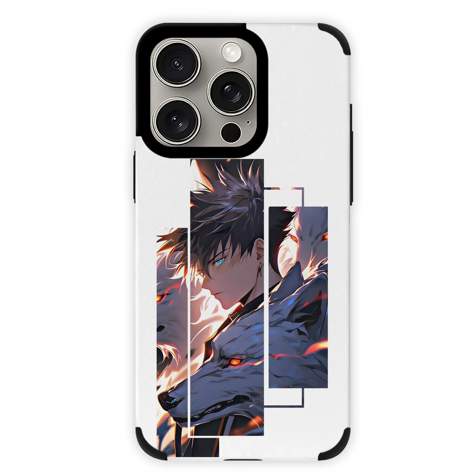 呪術廻戦 グッズ,伏黒 恵 - IPhone15ProMax対応 ・ PUレザースマホケース ・ 耐衝撃 ・ 黄変防止 ・ 360度全面保護 ・ 柔らか手触り ・ 3D立体ボタン