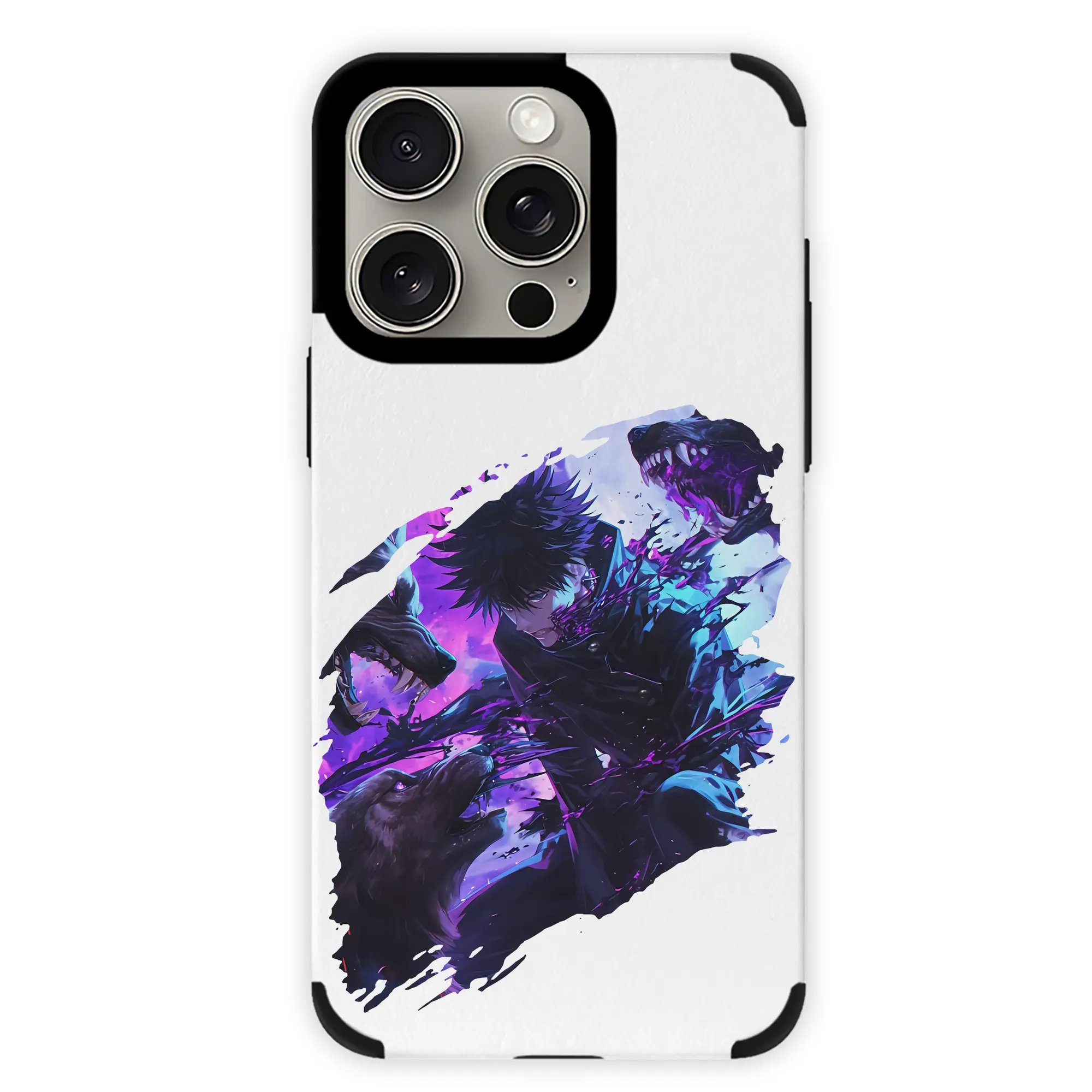 呪術廻戦 グッズ,伏黒 恵 - IPhone15ProMax対応 ・ PUレザースマホケース ・ 耐衝撃 ・ 黄変防止 ・ 360度全面保護 ・ 柔らか手触り ・ 3D立体ボタン