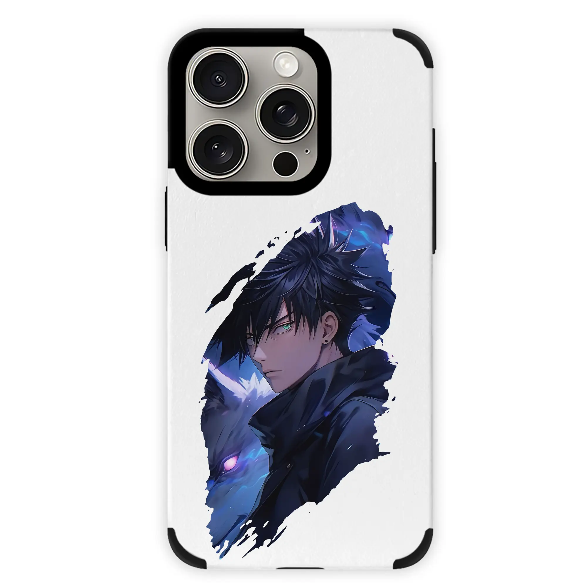 呪術廻戦 グッズ,伏黒 恵 - IPhone15ProMax対応 ・ PUレザースマホケース ・ 耐衝撃 ・ 黄変防止 ・ 360度全面保護 ・ 柔らか手触り ・ 3D立体ボタン