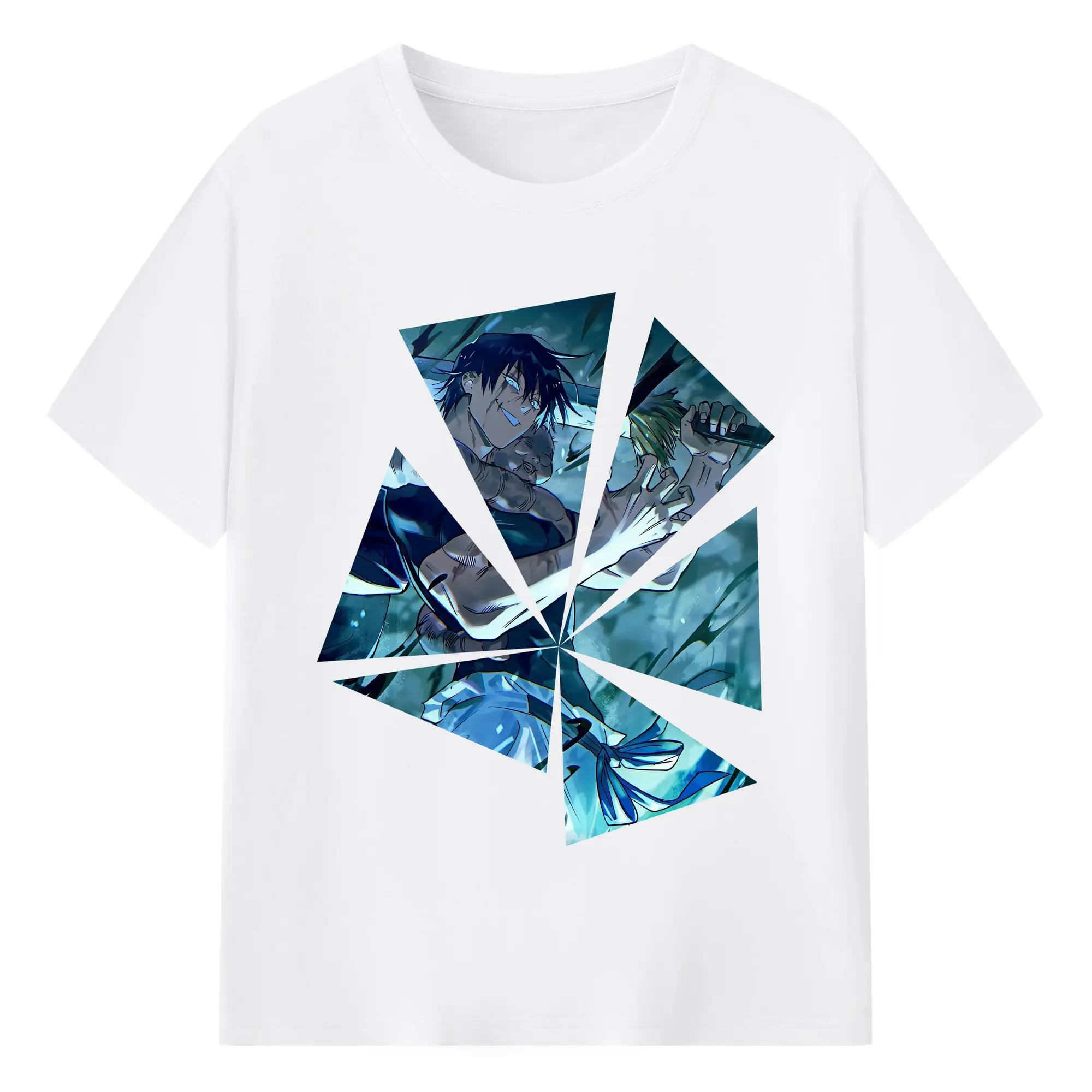 呪術廻戦 グッズ,伏黒 甚爾 - 綿100％ 半袖Tシャツ ・ フロントプリント ・ 快適 通気性 ・ 日常使い 散歩 スポーツ用