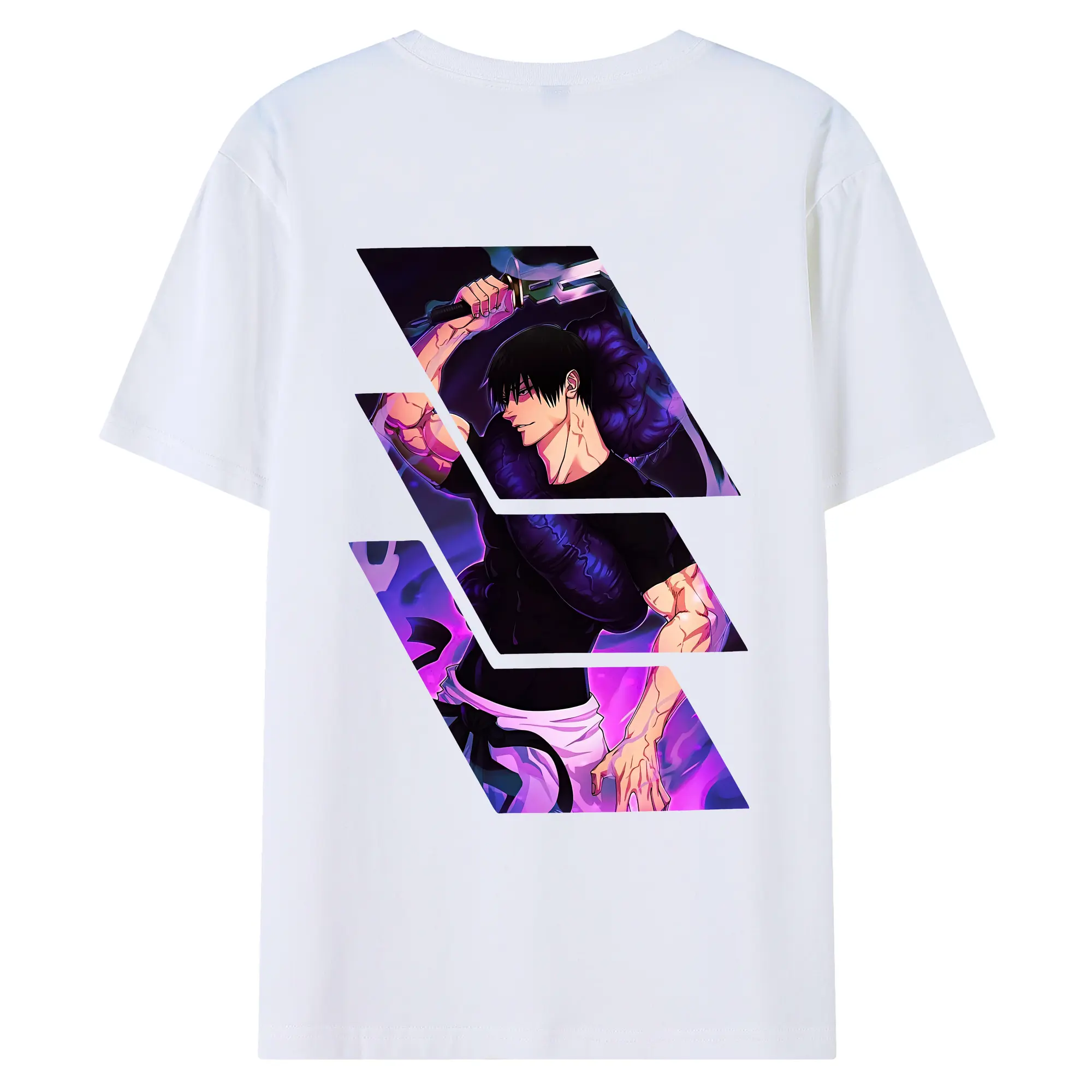 呪術廻戦 グッズ,伏黒 甚爾 - 綿100％ 半袖Tシャツ ・ バックプリント ・ 快適 通気性 ・ 日常使い 散歩 スポーツ用