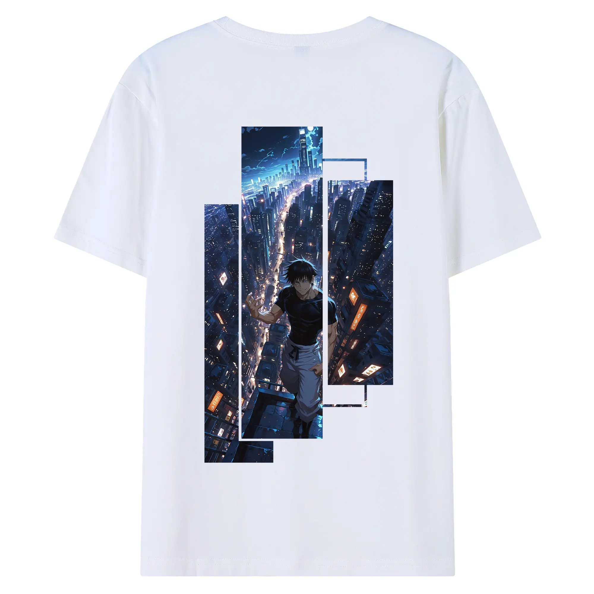 呪術廻戦 グッズ,伏黒 甚爾 - 綿100％ 半袖Tシャツ ・ バックプリント ・ 快適 通気性 ・ 日常使い 散歩 スポーツ用