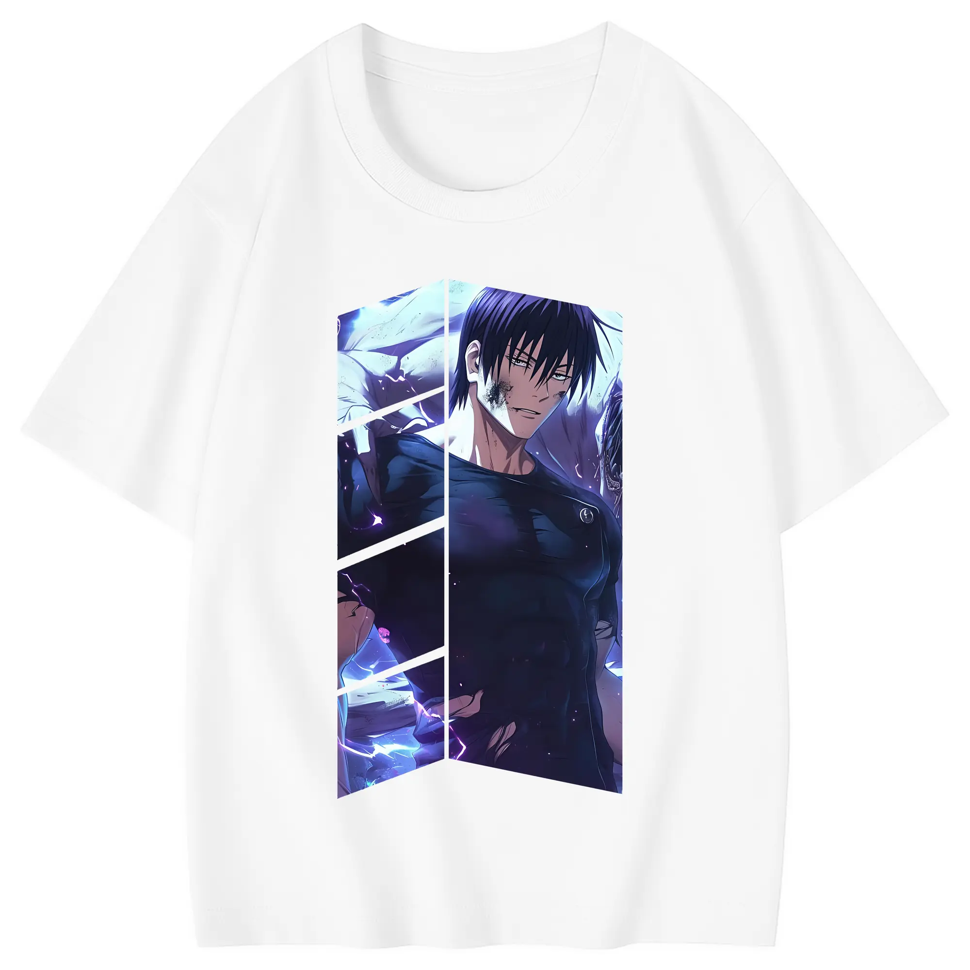 呪術廻戦 グッズ,伏黒 甚爾 - 綿100％ キッズTシャツ ・ フロントプリント ・ 快適 通気性 ・ スポーツ カジュアル 散歩用