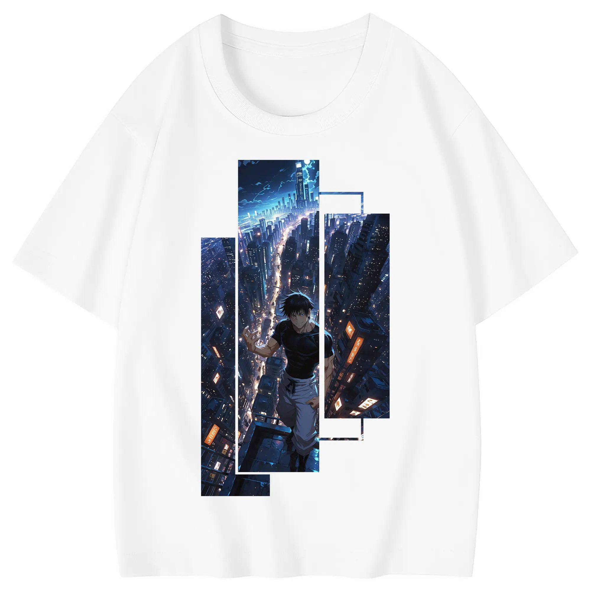 呪術廻戦 グッズ,伏黒 甚爾 - 綿100％ キッズTシャツ ・ フロントプリント ・ 快適 通気性 ・ スポーツ カジュアル 散歩用