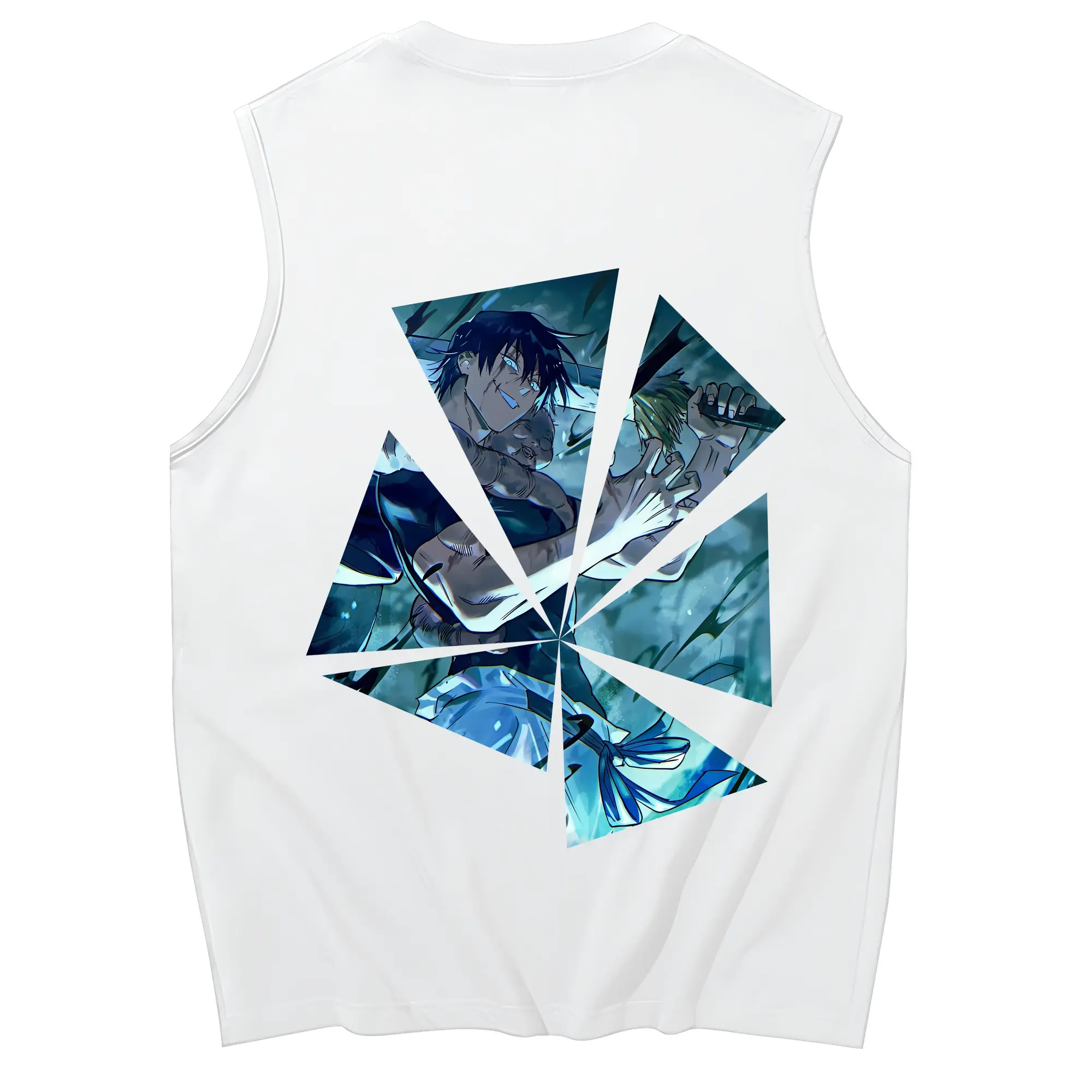 呪術廻戦 グッズ,伏黒 甚爾 - コットン100％ タンクトップ ・ 背面プリント ・ タイトシルエット ・ 快適 通気性 ・ スポーツ カジュアル 散歩用