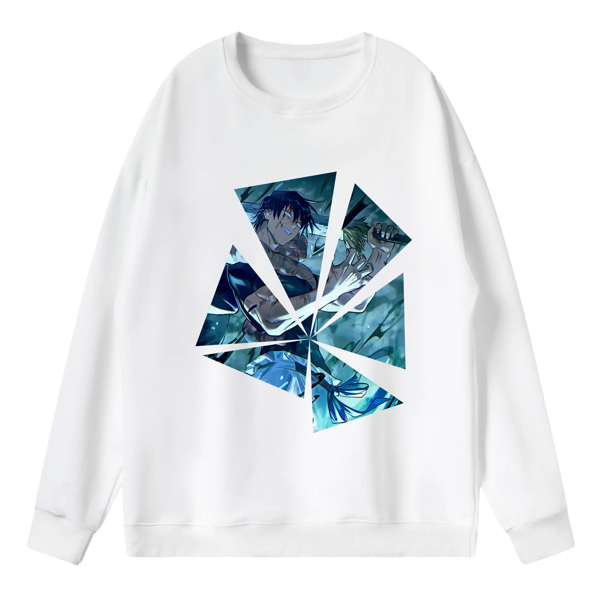 呪術廻戦 グッズ,伏黒 甚爾 - 薄手 クルーネック スウェット 裏毛260g · ポリエステル 春秋向け カジュアル 男女兼用 · トレーナー デイリー スポーツ 散歩に最適