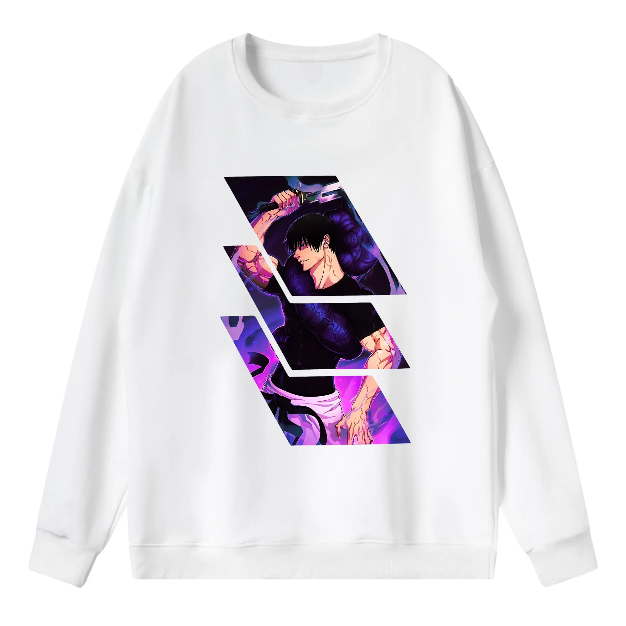 呪術廻戦 グッズ,伏黒 甚爾 - 薄手 クルーネック スウェット 裏毛260g · ポリエステル 春秋向け カジュアル 男女兼用 · トレーナー デイリー スポーツ 散歩に最適