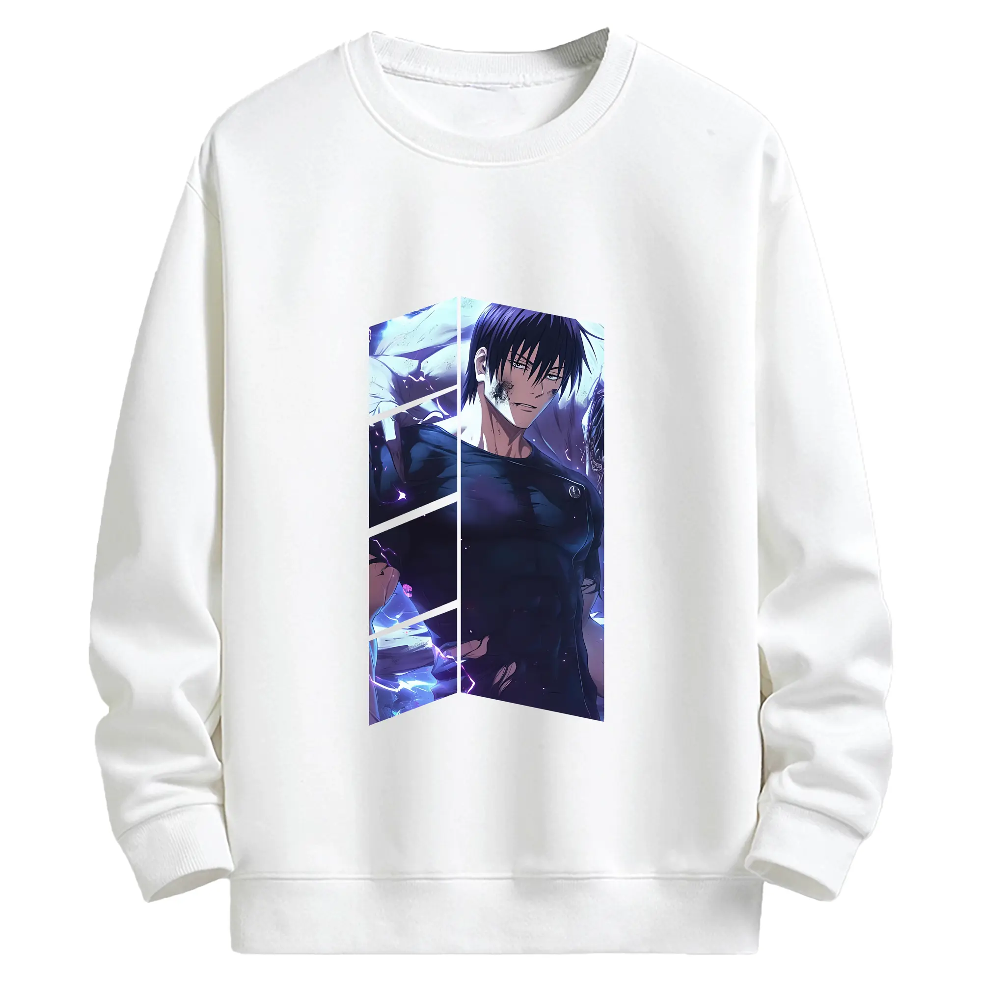 呪術廻戦 グッズ,伏黒 甚爾 - キッズ クルーネックスウェットシャツ ・ フロントプリント ・ 綿80％ ポリエステル20％ ・ 快適 通学 スポーツ 日常使い お散歩用