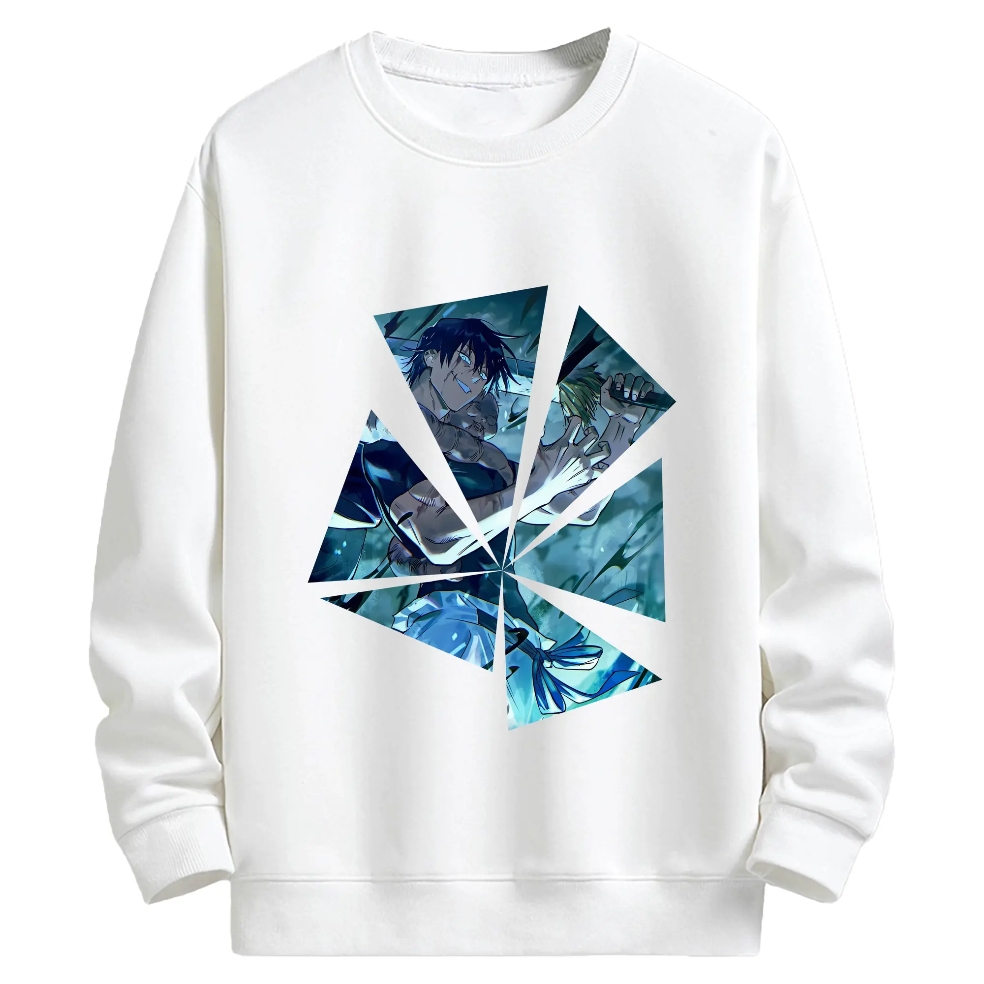 呪術廻戦 グッズ,伏黒 甚爾 - キッズ クルーネックスウェットシャツ ・ フロントプリント ・ 綿80％ ポリエステル20％ ・ 快適 通学 スポーツ 日常使い お散歩用