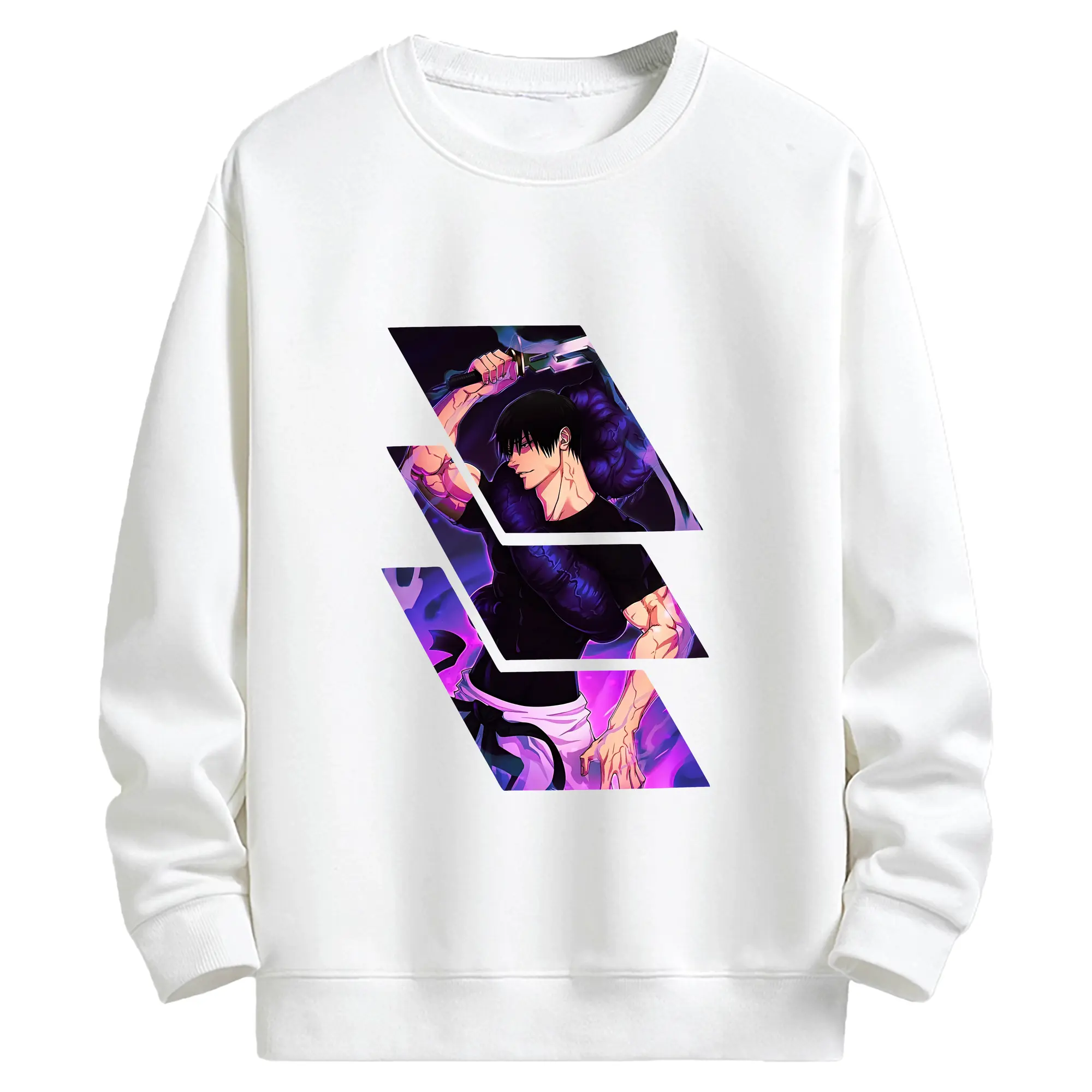 呪術廻戦 グッズ,伏黒 甚爾 - キッズ クルーネックスウェットシャツ ・ フロントプリント ・ 綿80％ ポリエステル20％ ・ 快適 通学 スポーツ 日常使い お散歩用