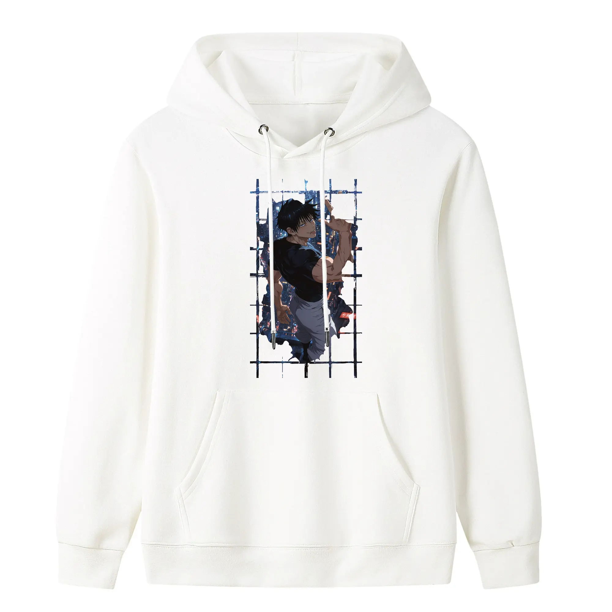 呪術廻戦 グッズ,伏黒 甚爾 - キッズ フード付きパーカー ・ フロントプリント ・ ポリエステル100％ ・ 快適 通学 スポーツ 日常使い お散歩用