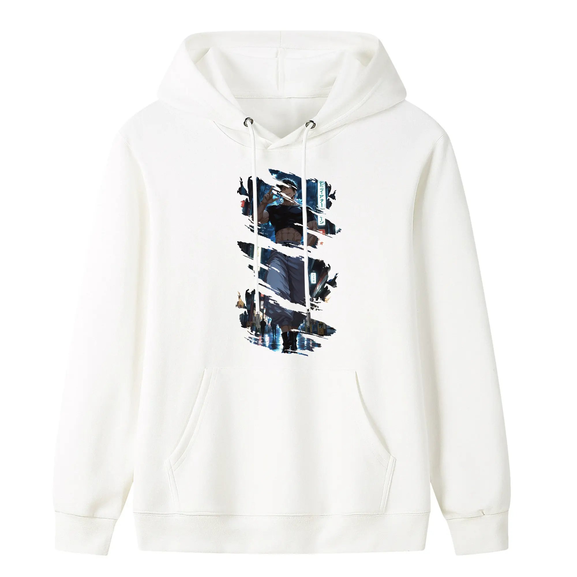 呪術廻戦 グッズ,伏黒 甚爾 - キッズ フード付きパーカー ・ フロントプリント ・ ポリエステル100％ ・ 快適 通学 スポーツ 日常使い お散歩用