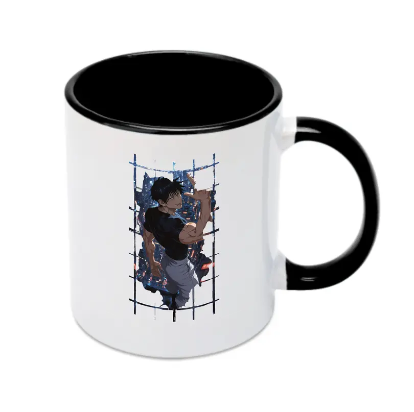 呪術廻戦 グッズ,伏黒 甚爾 - カラフルマグカップ ・ 陶器 ・ 熱転写プリント ・ 鮮やかデザイン ・ 耐久性 高品質 ・ コーヒー お茶 ギフト用