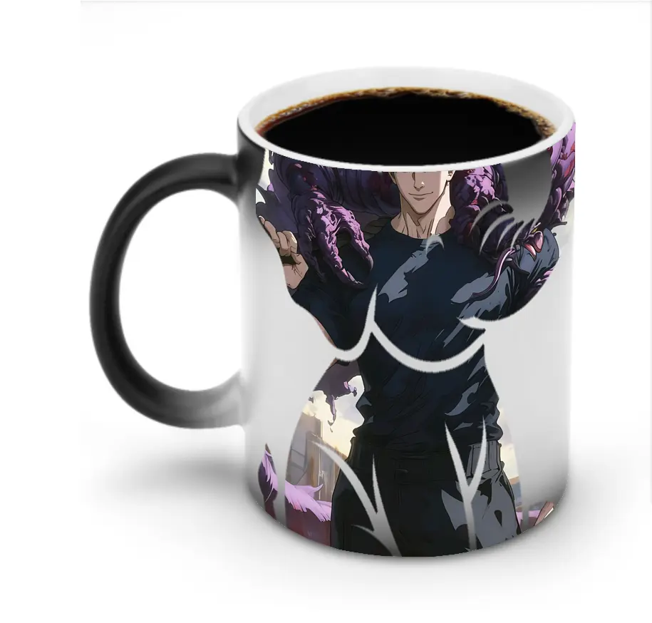 呪術廻戦 グッズ,伏黒 甚爾 - 変色マグカップ ・ セラミック ・ 熱転写プリント ・ 耐久性 高品質 ・ ギフト・自宅用 コーヒー お茶
