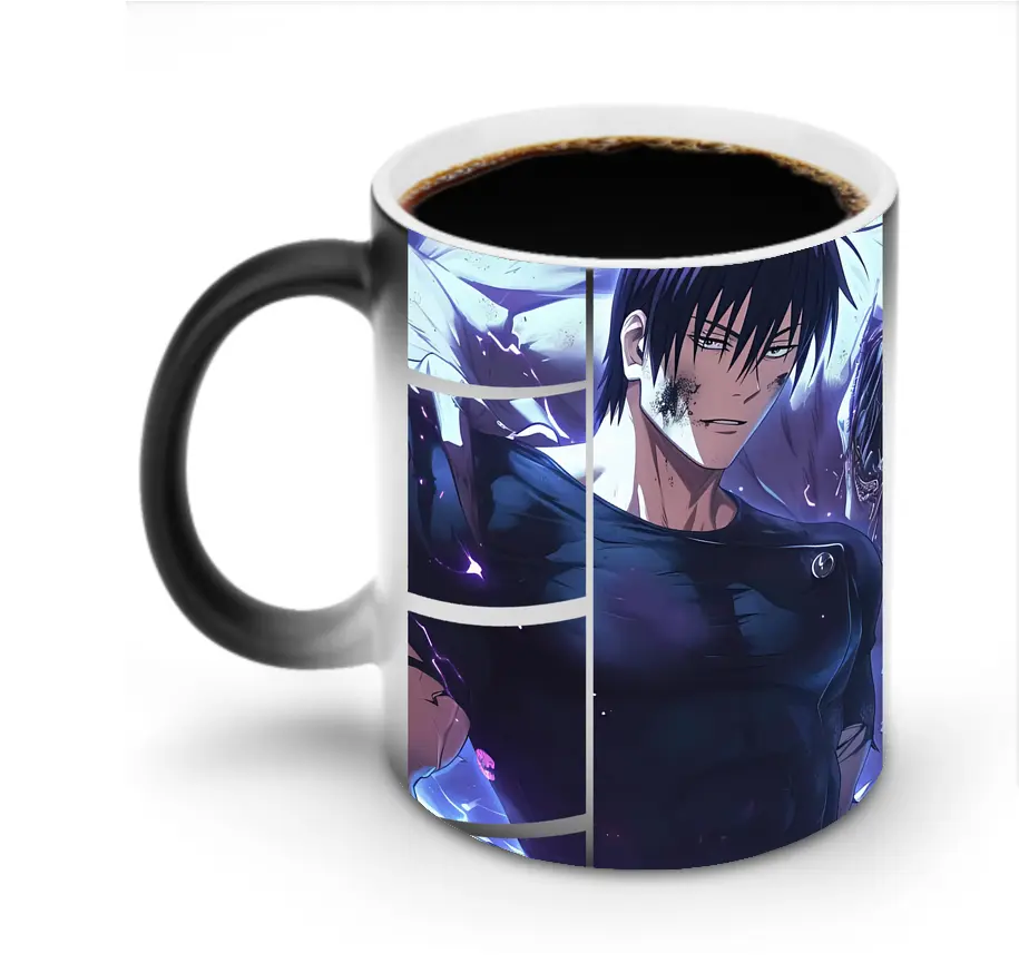 呪術廻戦 グッズ,伏黒 甚爾 - 変色マグカップ ・ セラミック ・ 熱転写プリント ・ 耐久性 高品質 ・ ギフト・自宅用 コーヒー お茶