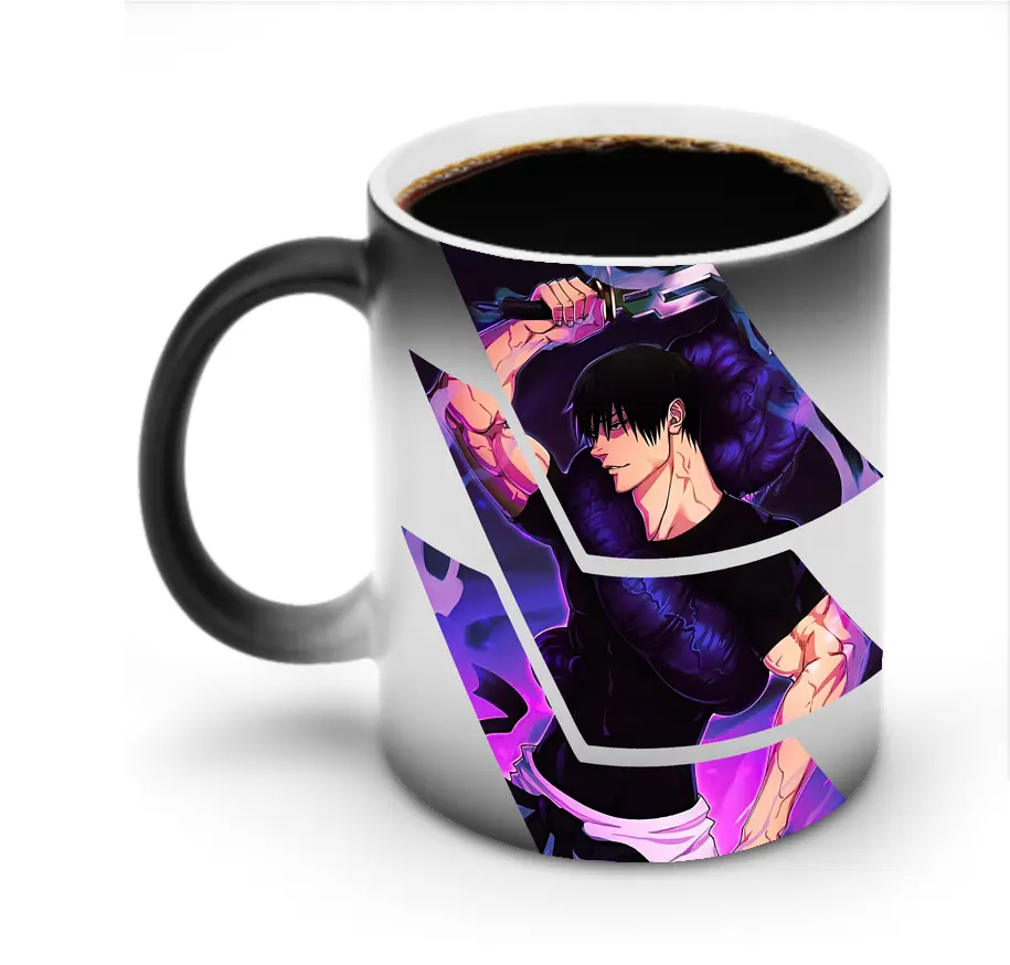 呪術廻戦 グッズ,伏黒 甚爾 - 変色マグカップ ・ セラミック ・ 熱転写プリント ・ 耐久性 高品質 ・ ギフト・自宅用 コーヒー お茶
